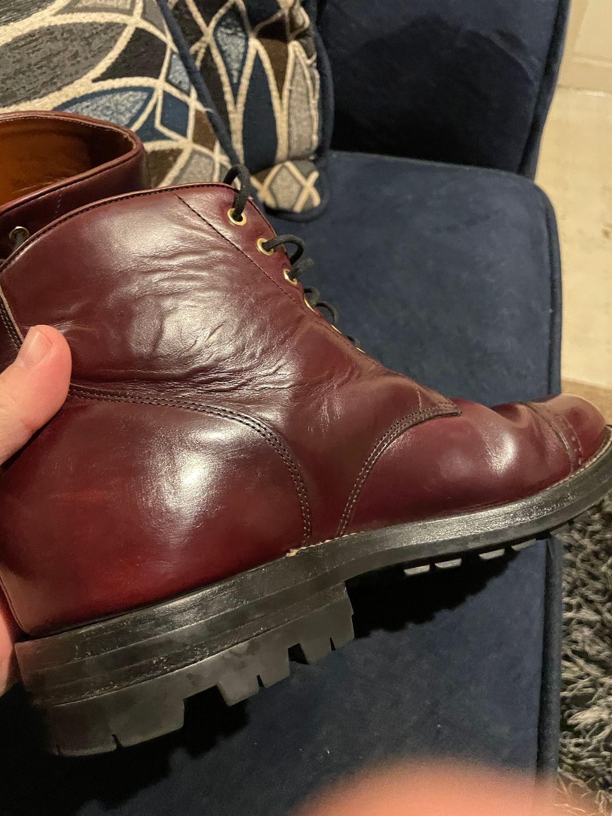 Photo by JGWTP on November 26, 2024 of the Grant Stone Garrison Boot in Horween Color 8 Chromexcel.