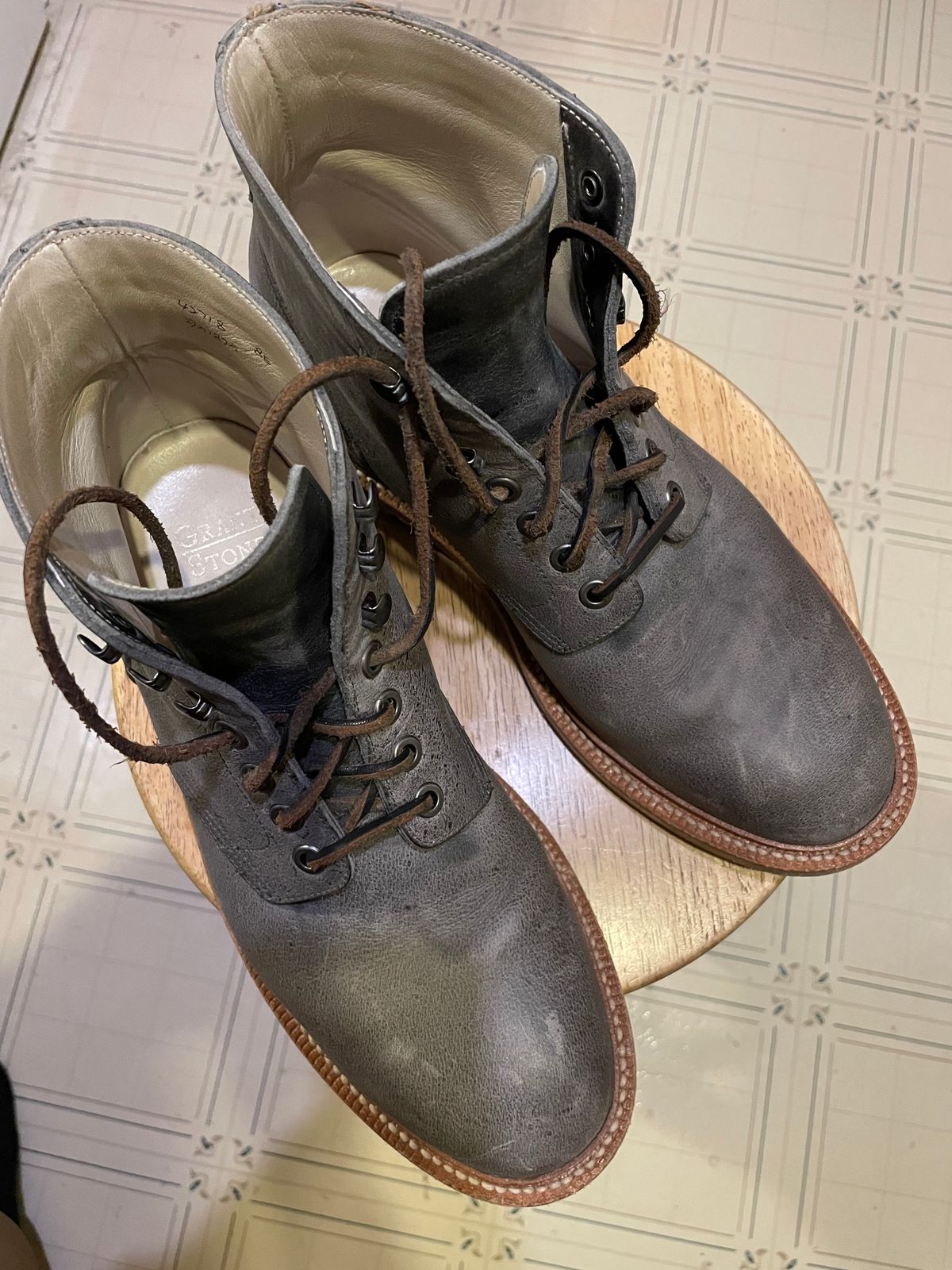 Photo by JGWTP on March 23, 2025 of the Grant Stone Diesel Boot in C.F. Stead Storm Waxed Kudu.