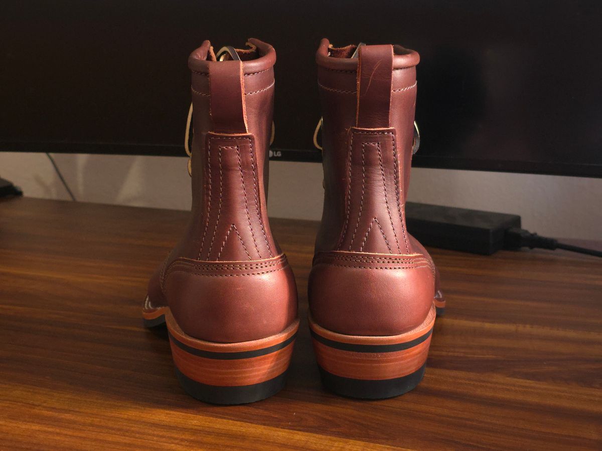 Photo by katzpowa on October 1, 2025 of the Nicks MTO in Horween Roanoke Timber.