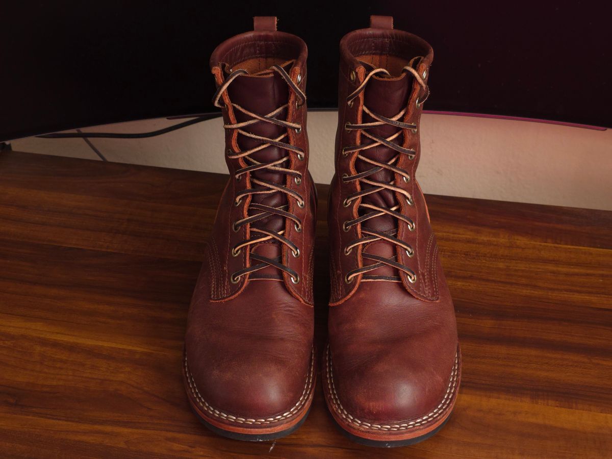 Photo by katzpowa on November 1, 2025 of the Nicks MTO in Horween Roanoke Timber.