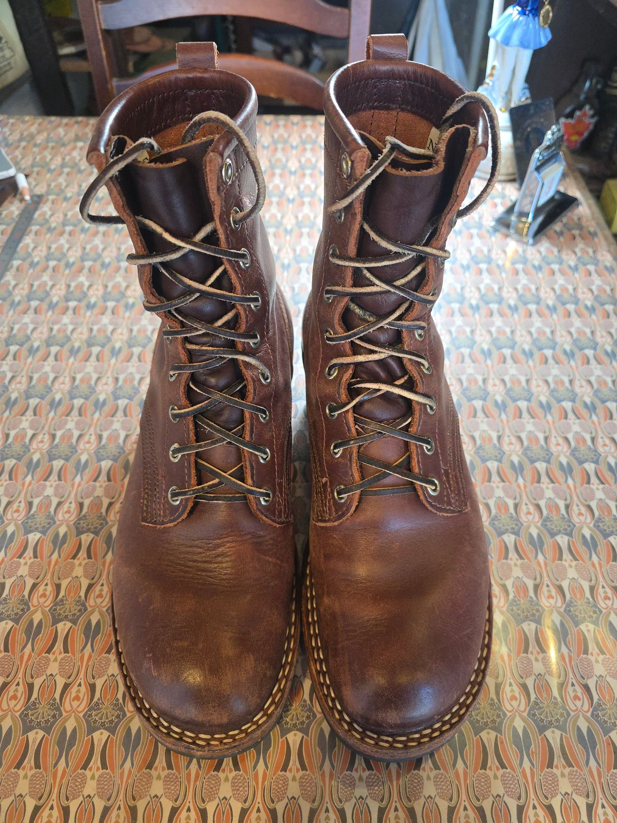 Photo by katzpowa on February 19, 2026 of the Nicks MTO in Horween Roanoke Timber.