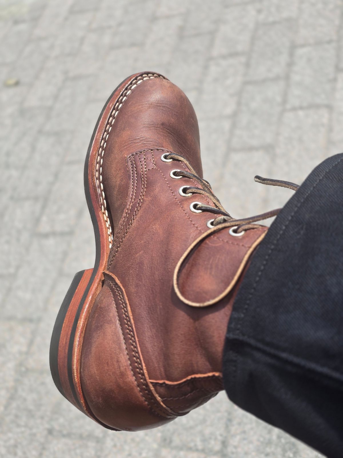 Photo by katzpowa on March 22, 2026 of the Nicks MTO in Horween Roanoke Timber.