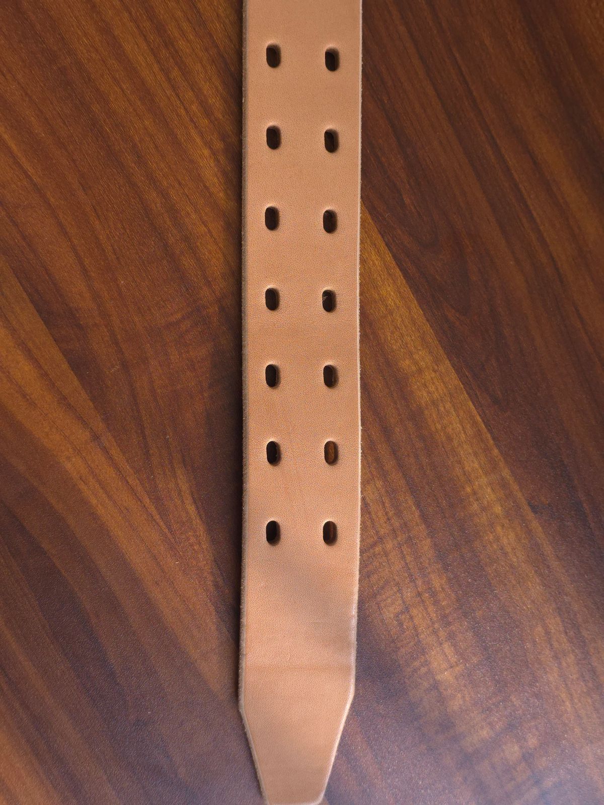 Photo by katzpowa on October 1, 2025 of the Carmine Jack Leather Thunderdome Natural Shipyard Belt in J&FJ Baker Natural Oak Bark Bridle.