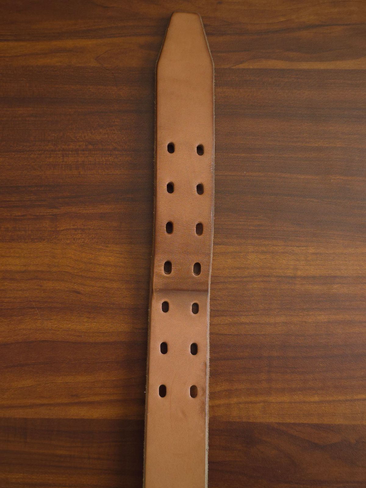 Photo by katzpowa on December 3, 2025 of the Carmine Jack Leather Thunderdome Natural Shipyard Belt in J&FJ Baker Natural Oak Bark Bridle.