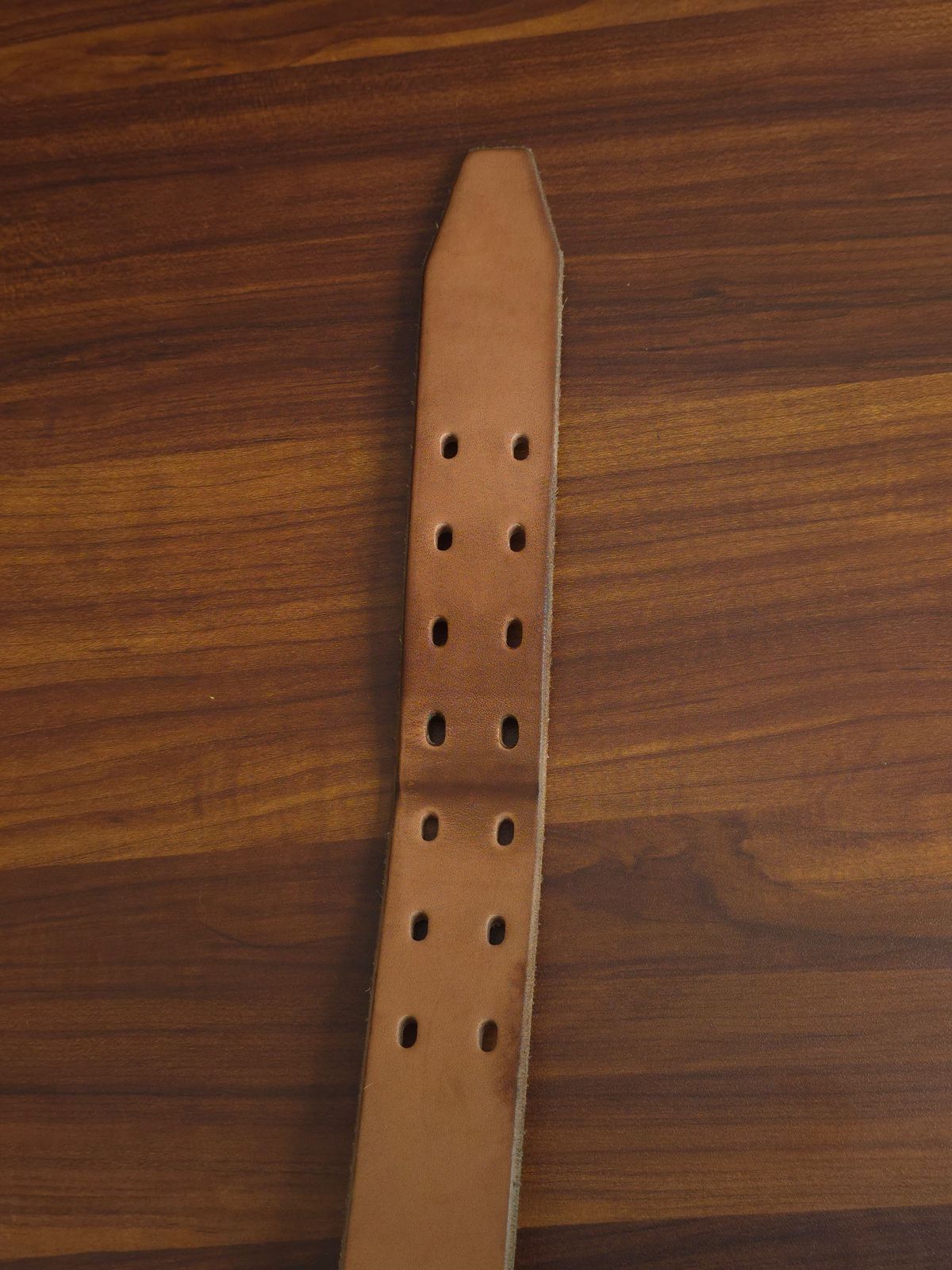 Photo by katzpowa on February 3, 2026 of the Carmine Jack Leather Thunderdome Natural Shipyard Belt in J&FJ Baker Natural Oak Bark Bridle.