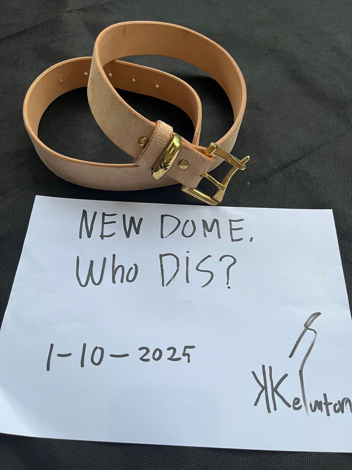 Photo by kkelunturan on October 1, 2025 of the Siege Leather Velvet Belt in Cow Vegtan Leather.