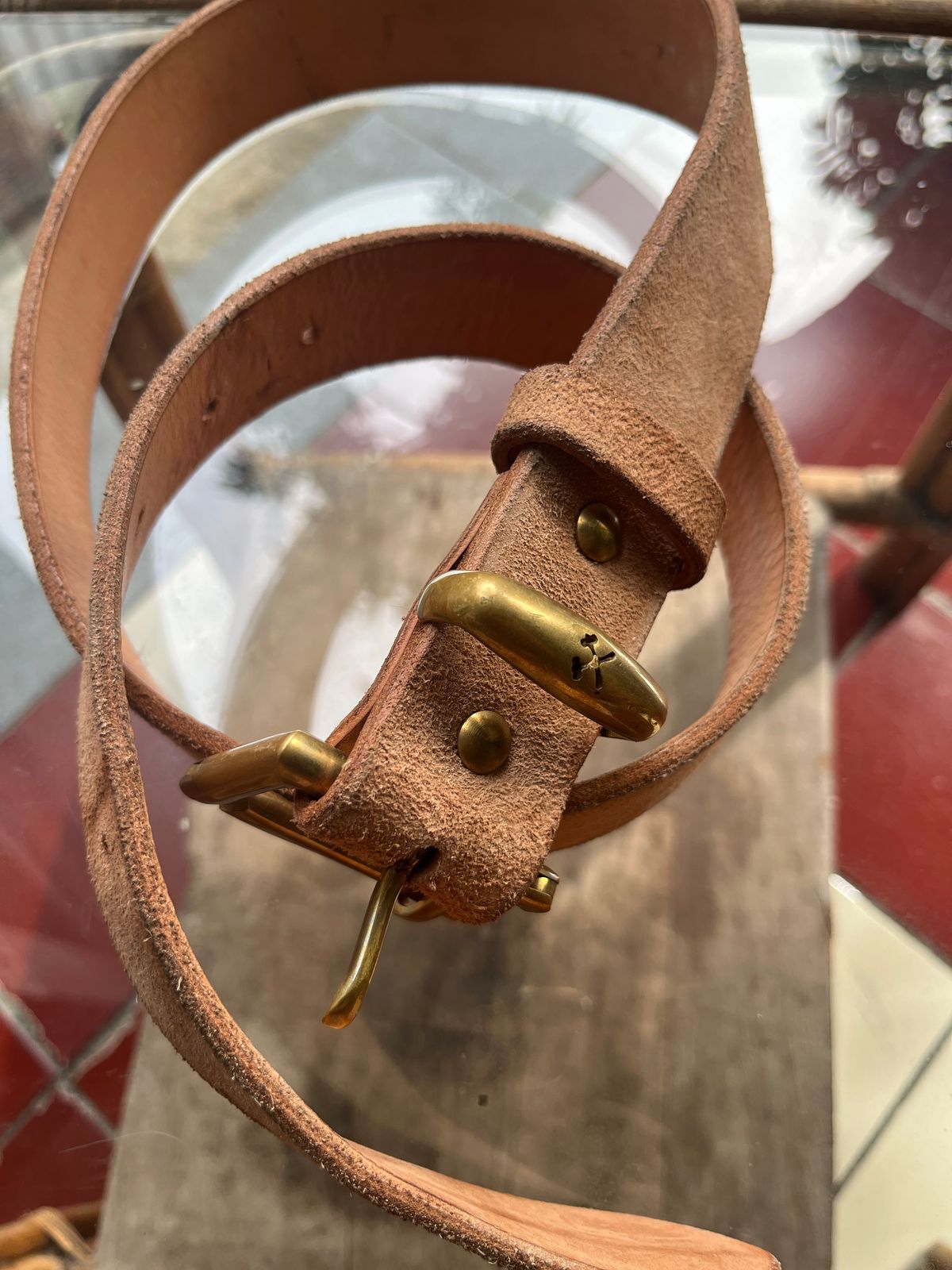 Photo by kkelunturan on January 3, 2026 of the Siege Leather Velvet Belt in Cow Vegtan Leather.