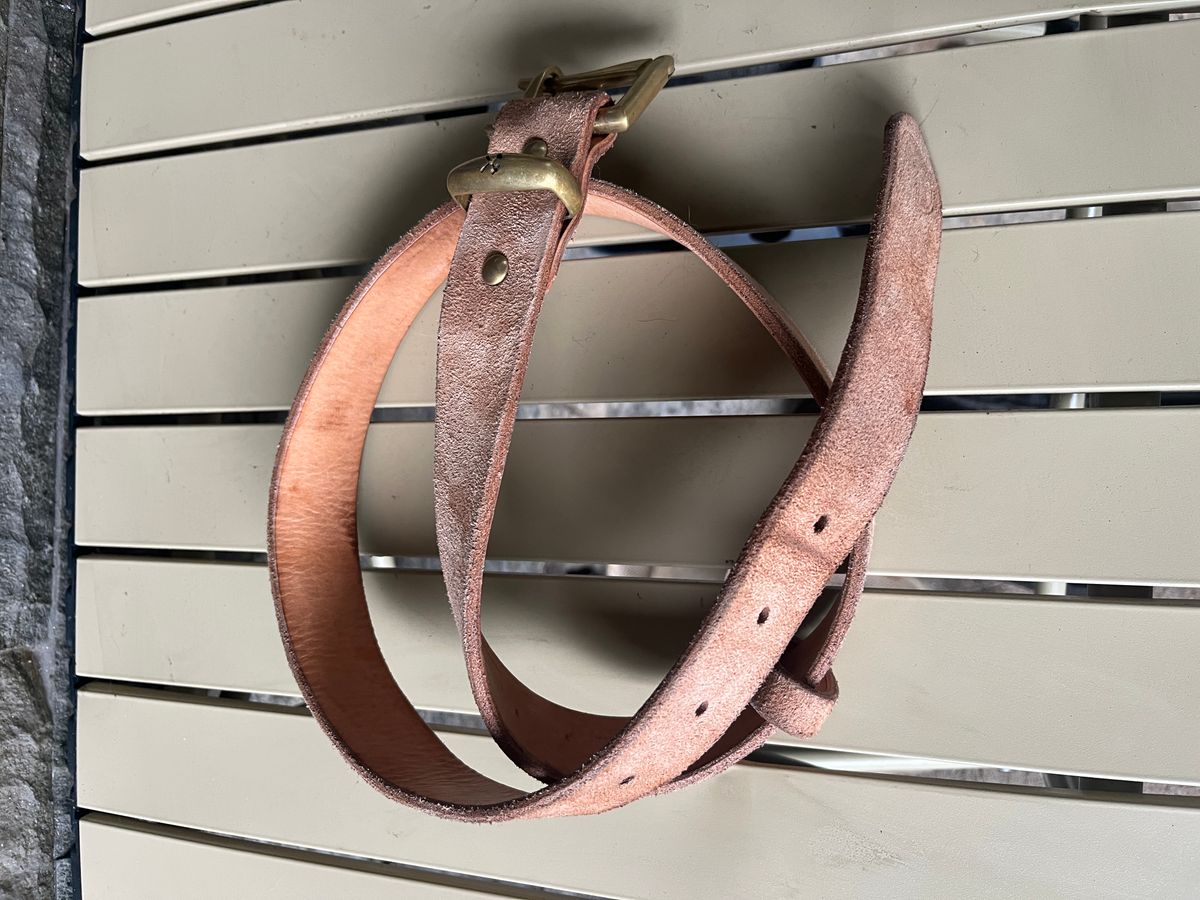 Photo by kkelunturan on March 5, 2026 of the Siege Leather Velvet Belt in Cow Vegtan Leather.