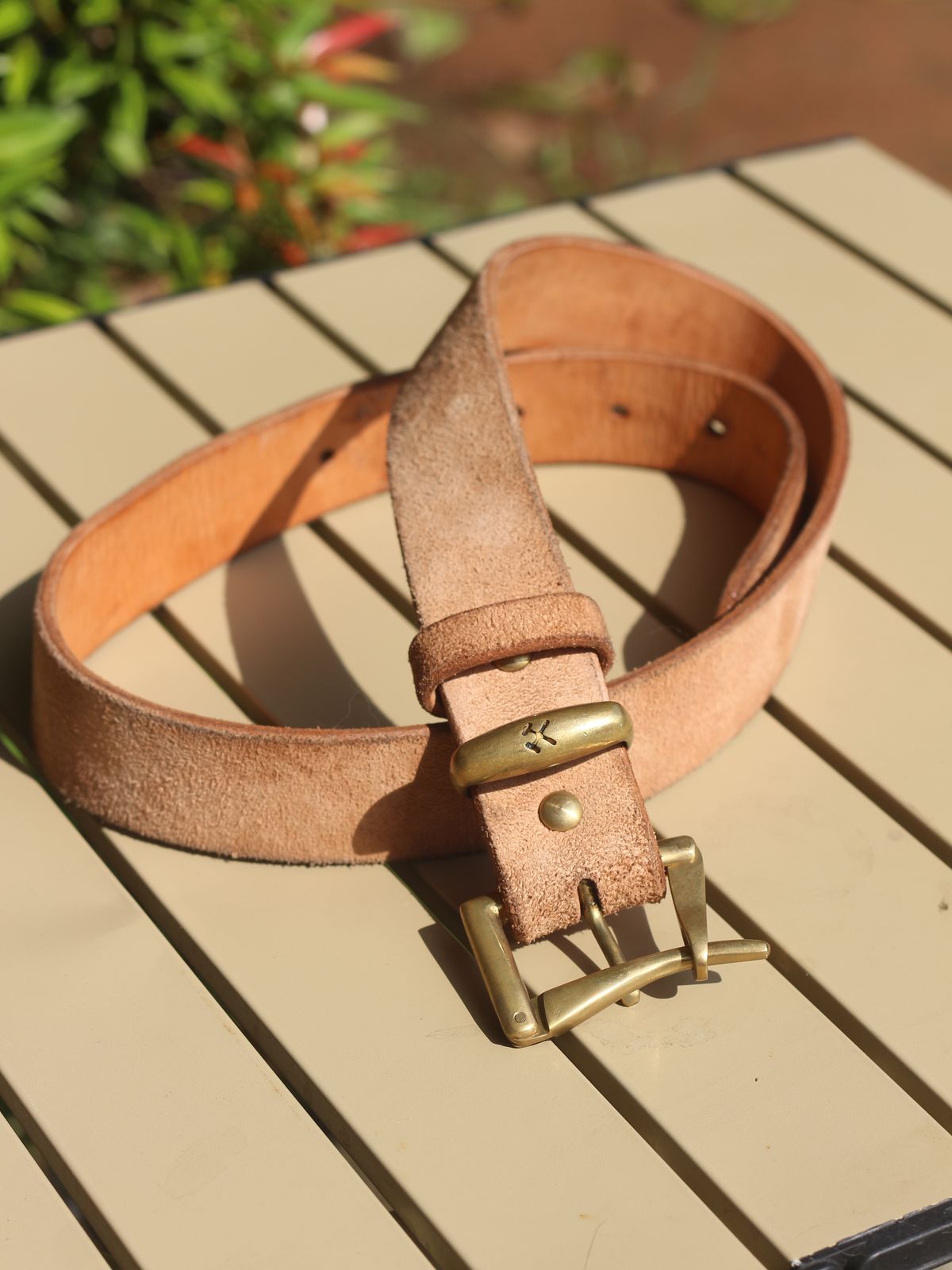 Photo by kkelunturan on April 5, 2026 of the Siege Leather Velvet Belt in Cow Vegtan Leather.
