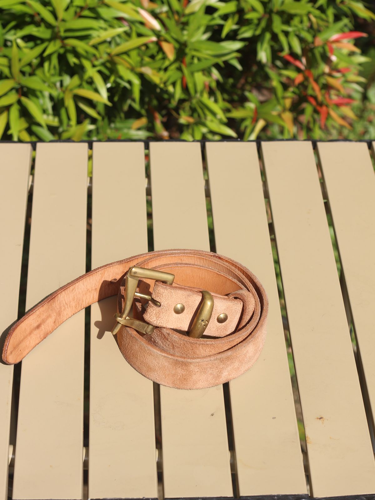 Photo by kkelunturan on April 5, 2026 of the Siege Leather Velvet Belt in Cow Vegtan Leather.