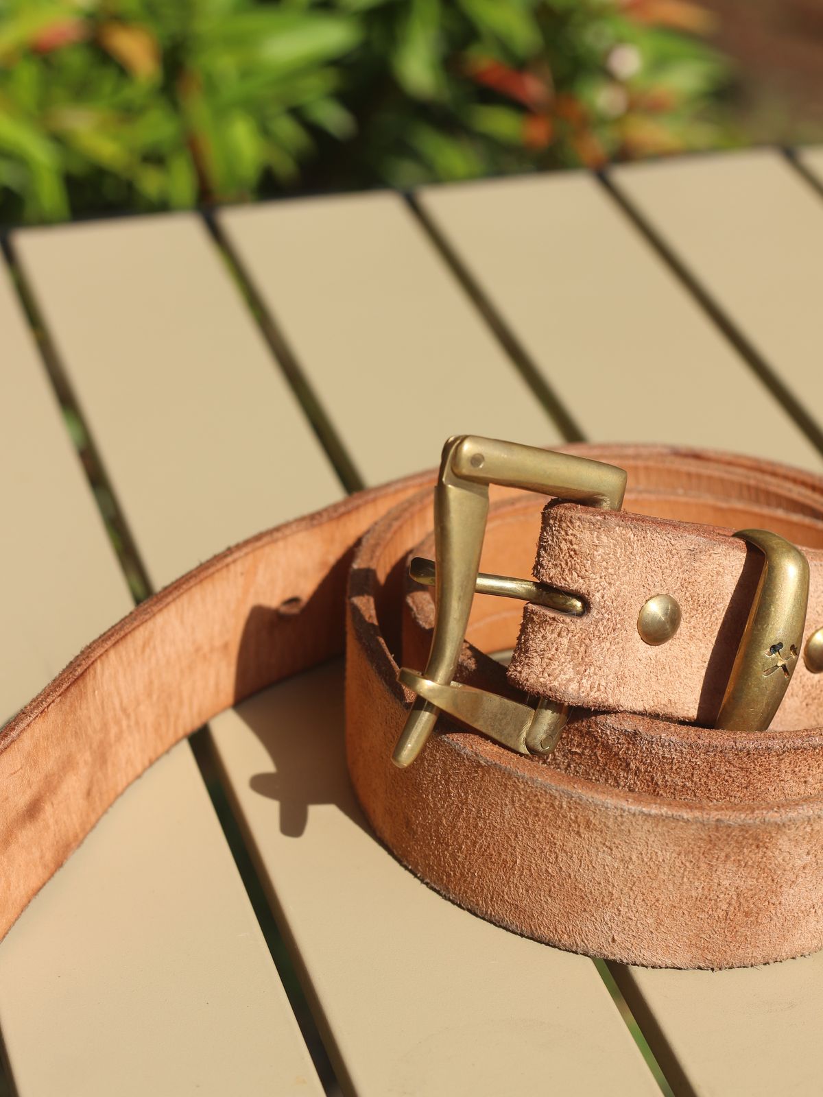 Photo by kkelunturan on April 5, 2026 of the Siege Leather Velvet Belt in Cow Vegtan Leather.