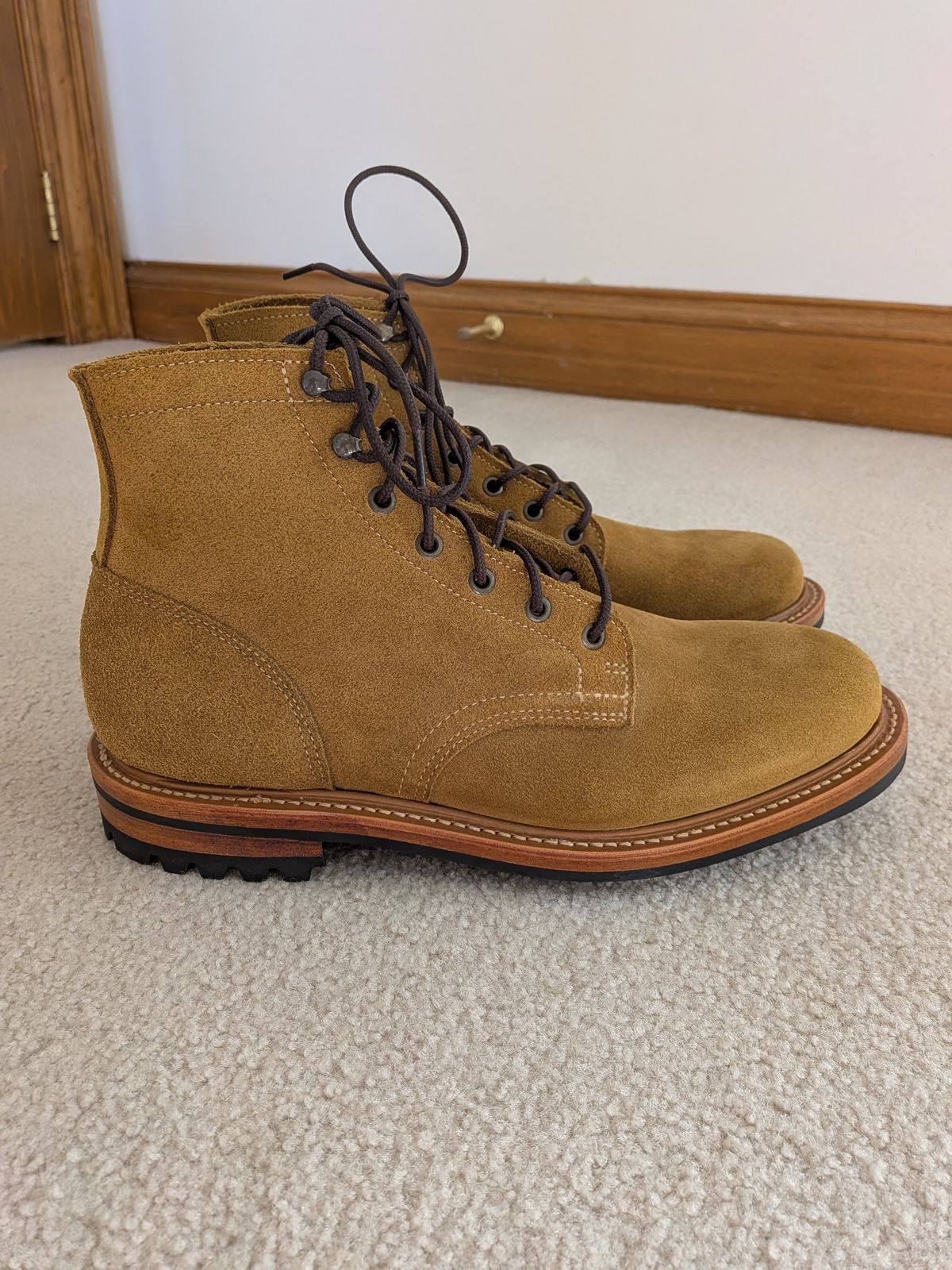 Photo by Charlie97 on November 4, 2025 of the Truman Plain Toe Boot in Combat Roughout.