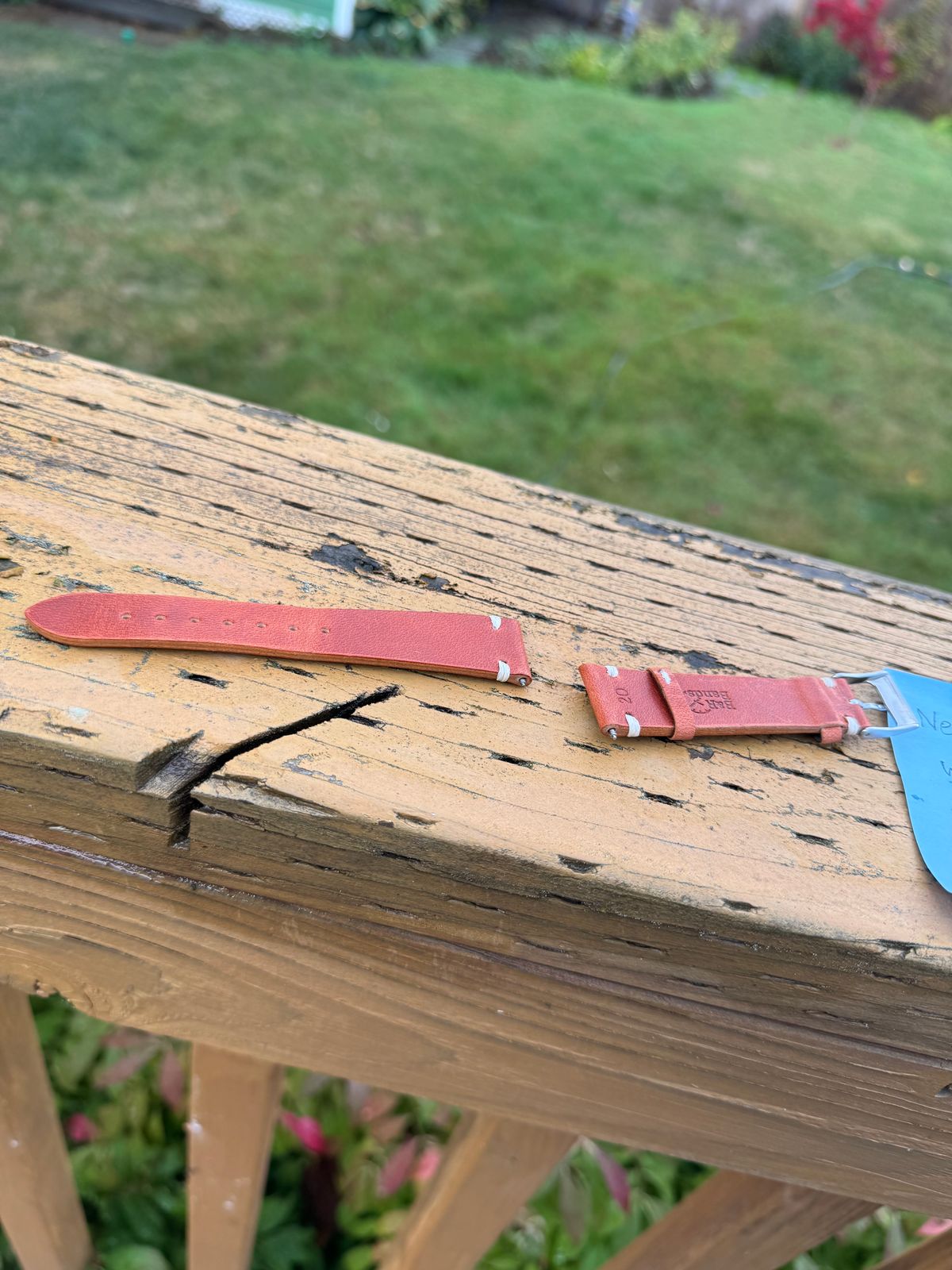Photo by Doug on October 1, 2025 of the B&R Bands Classic Vintage Watch Band in Horween English Tan Dublin.