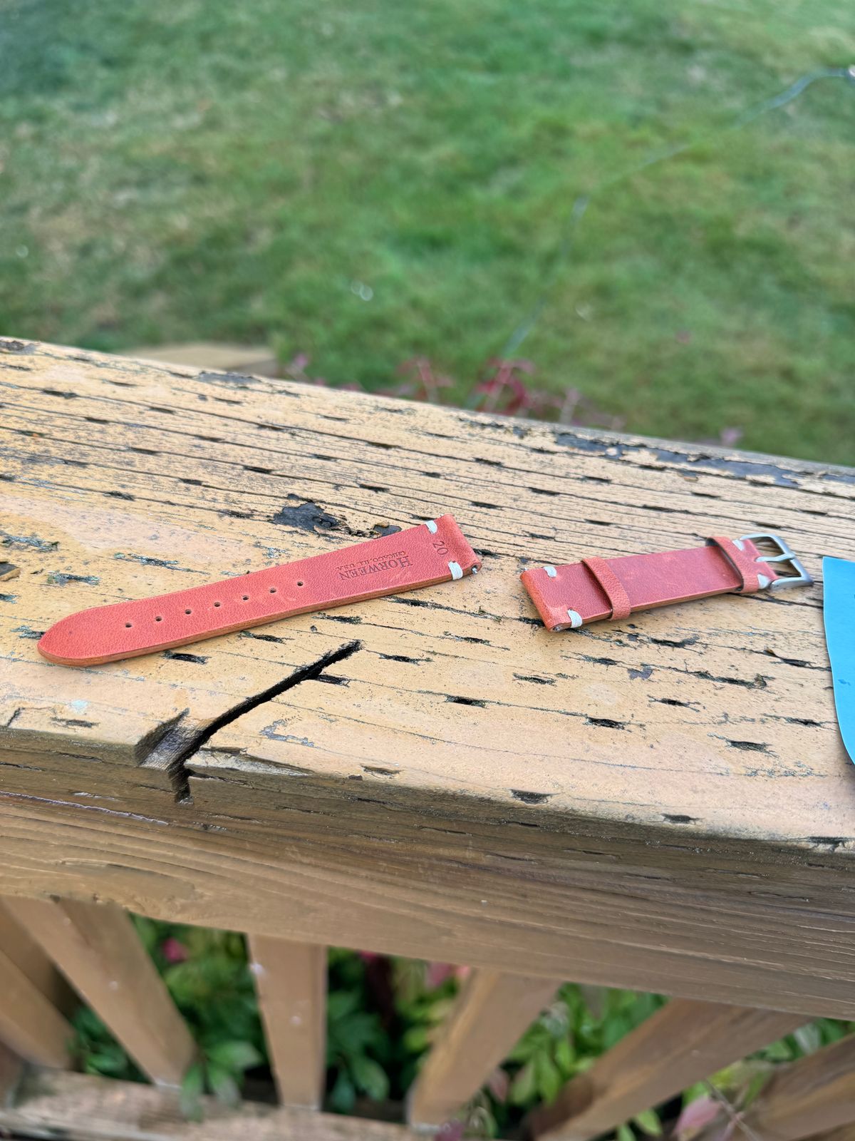 Photo by Doug on October 1, 2025 of the B&R Bands Classic Vintage Watch Band in Horween English Tan Dublin.