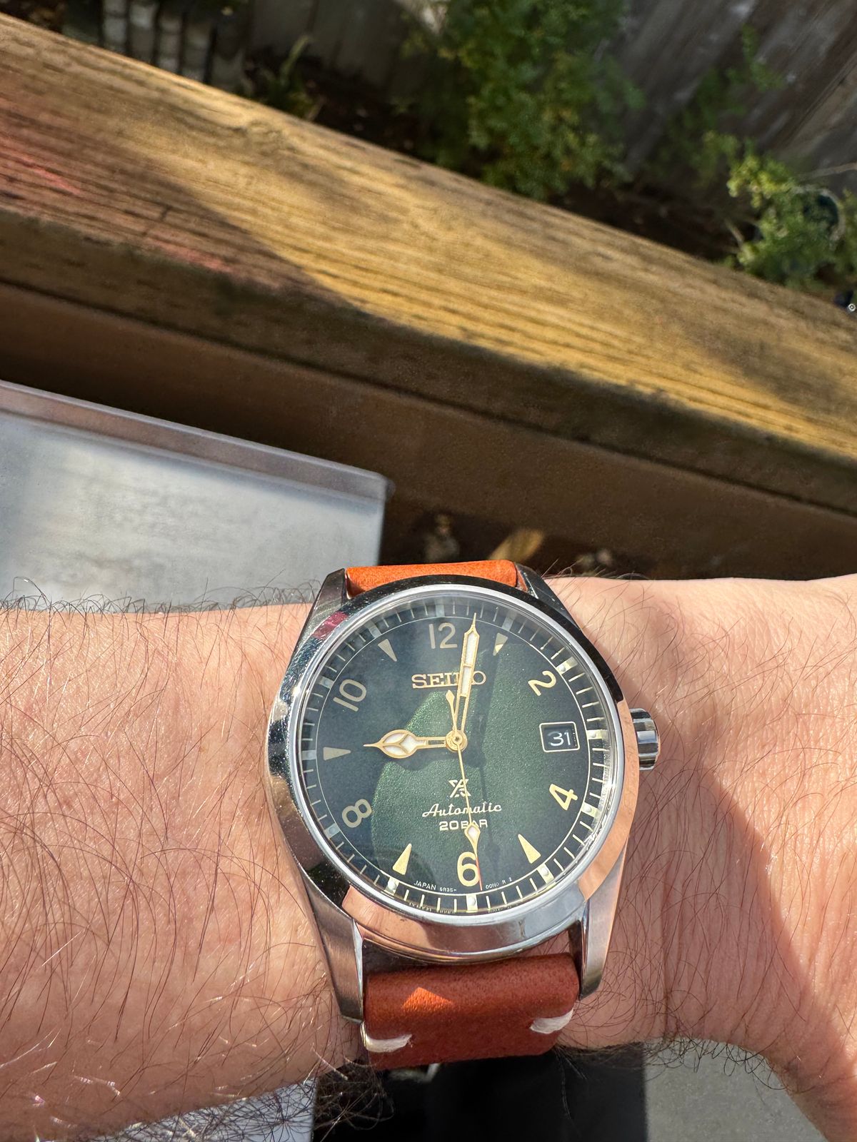 Photo by Doug on October 1, 2025 of the B&R Bands Classic Vintage Watch Band in Horween English Tan Dublin.