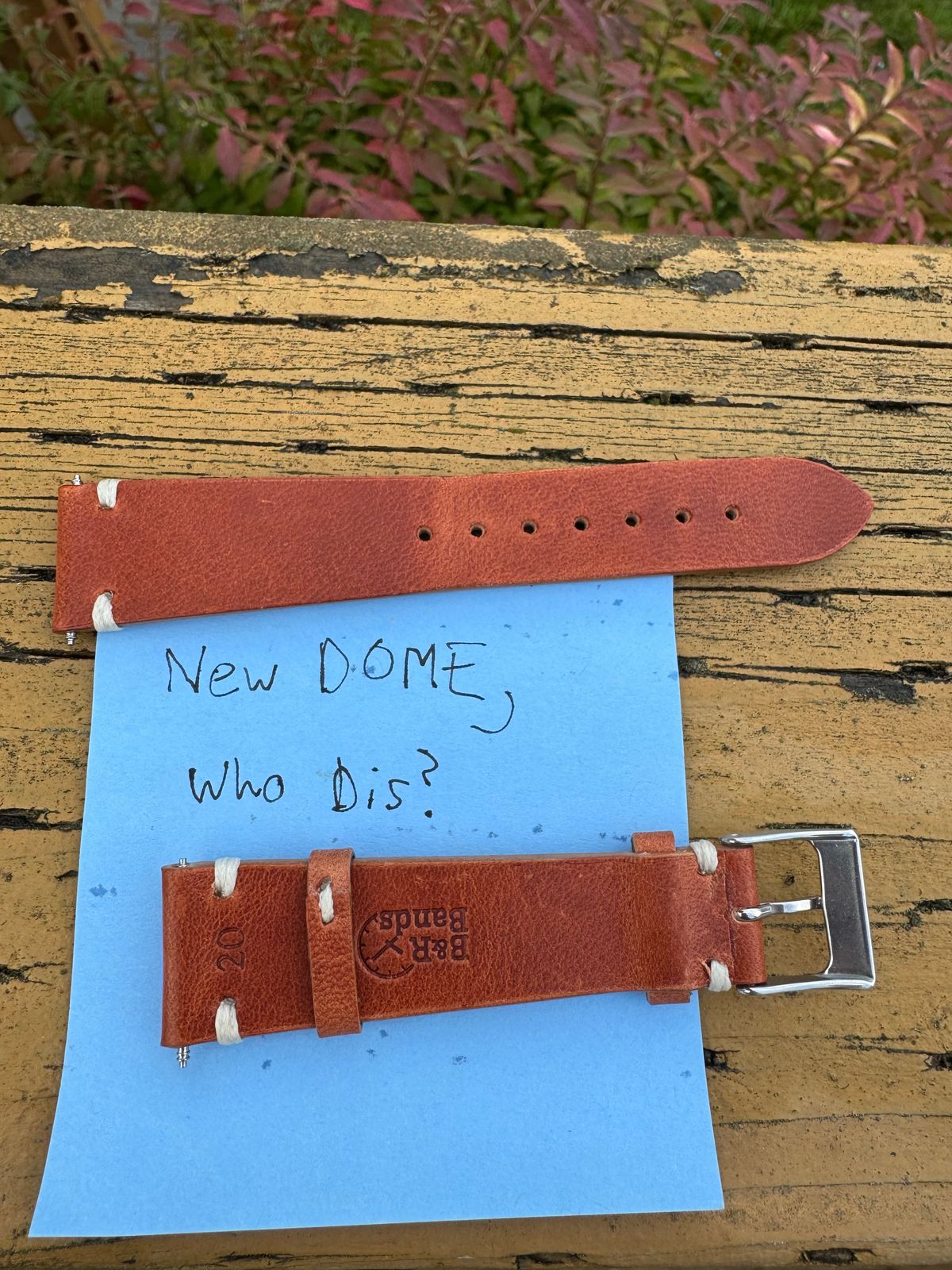 Photo by Doug on October 1, 2025 of the B&R Bands Classic Vintage Watch Band in Horween English Tan Dublin.