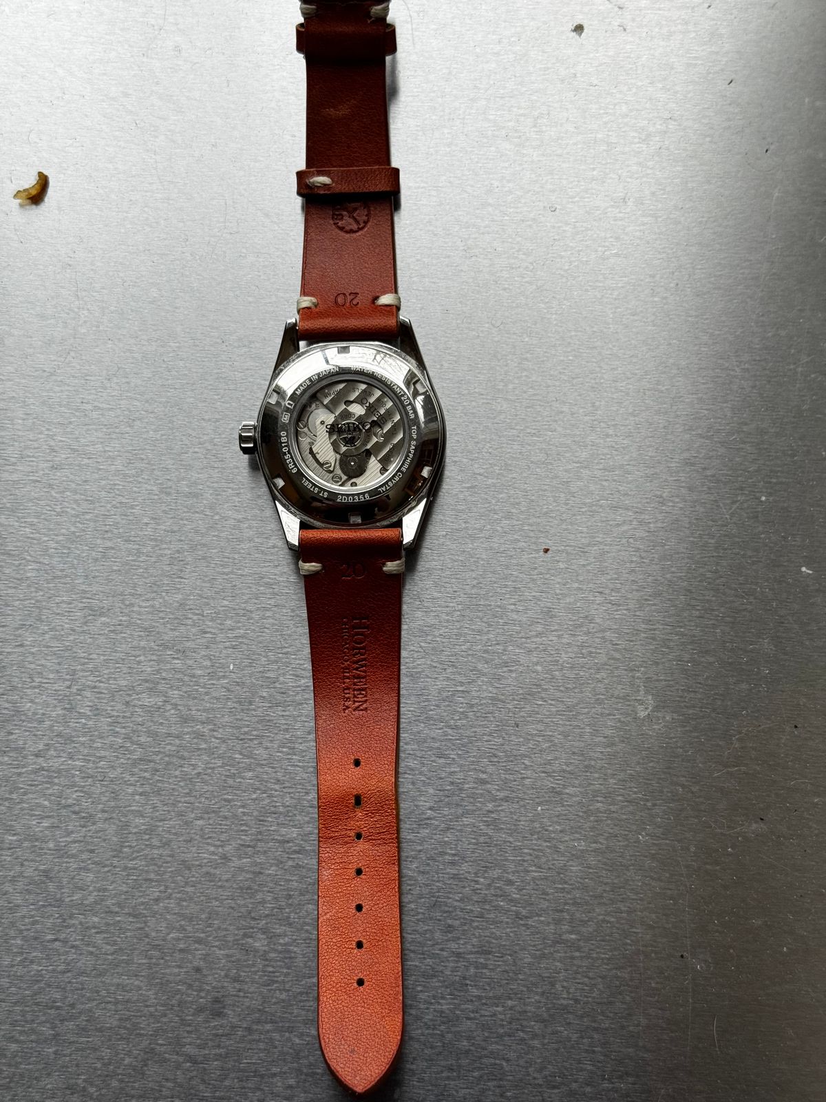 Photo by Doug on December 3, 2025 of the B&R Bands Classic Vintage Watch Band in Horween English Tan Dublin.