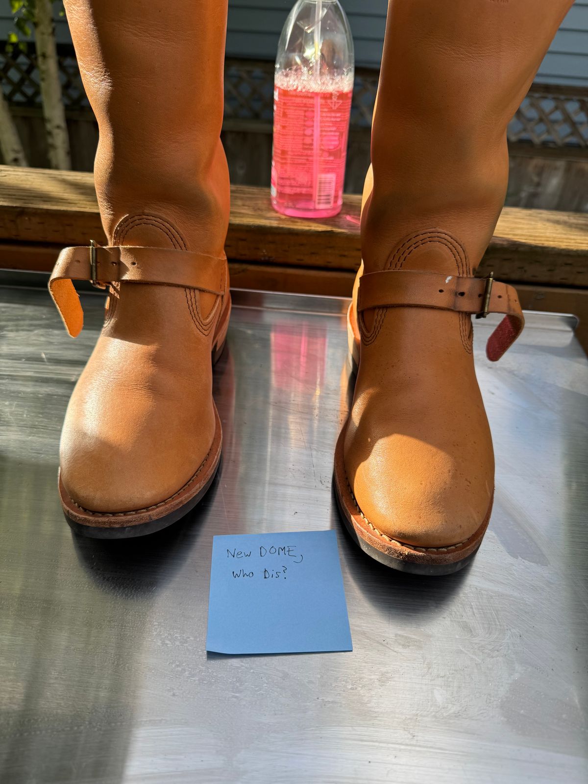 Photo by Doug on October 1, 2025 of the Wesco x S&S Van Cleef III in Horween Natural Essex.