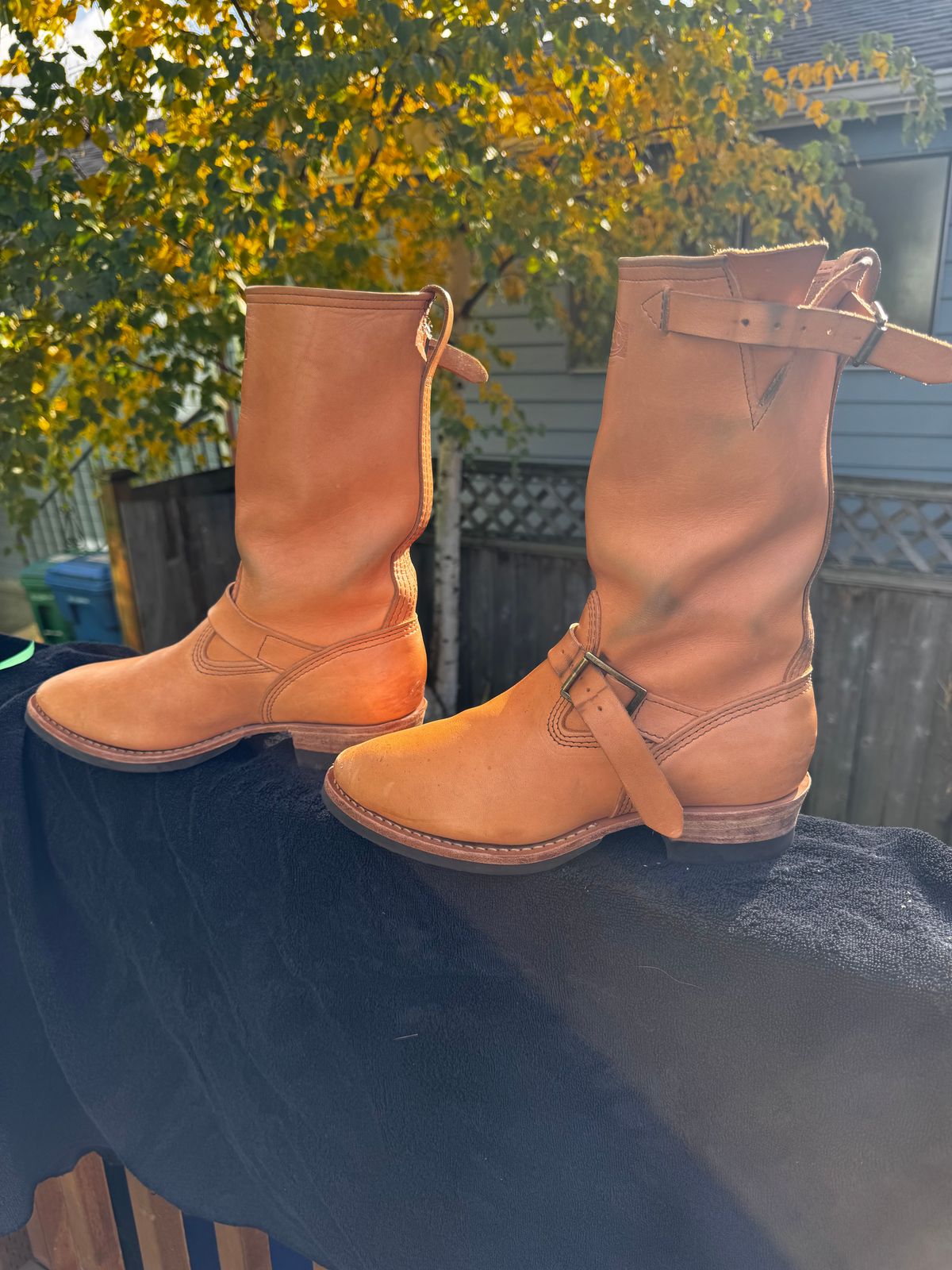 Photo by Doug on November 2, 2025 of the Wesco x S&S Van Cleef III in Horween Natural Essex.