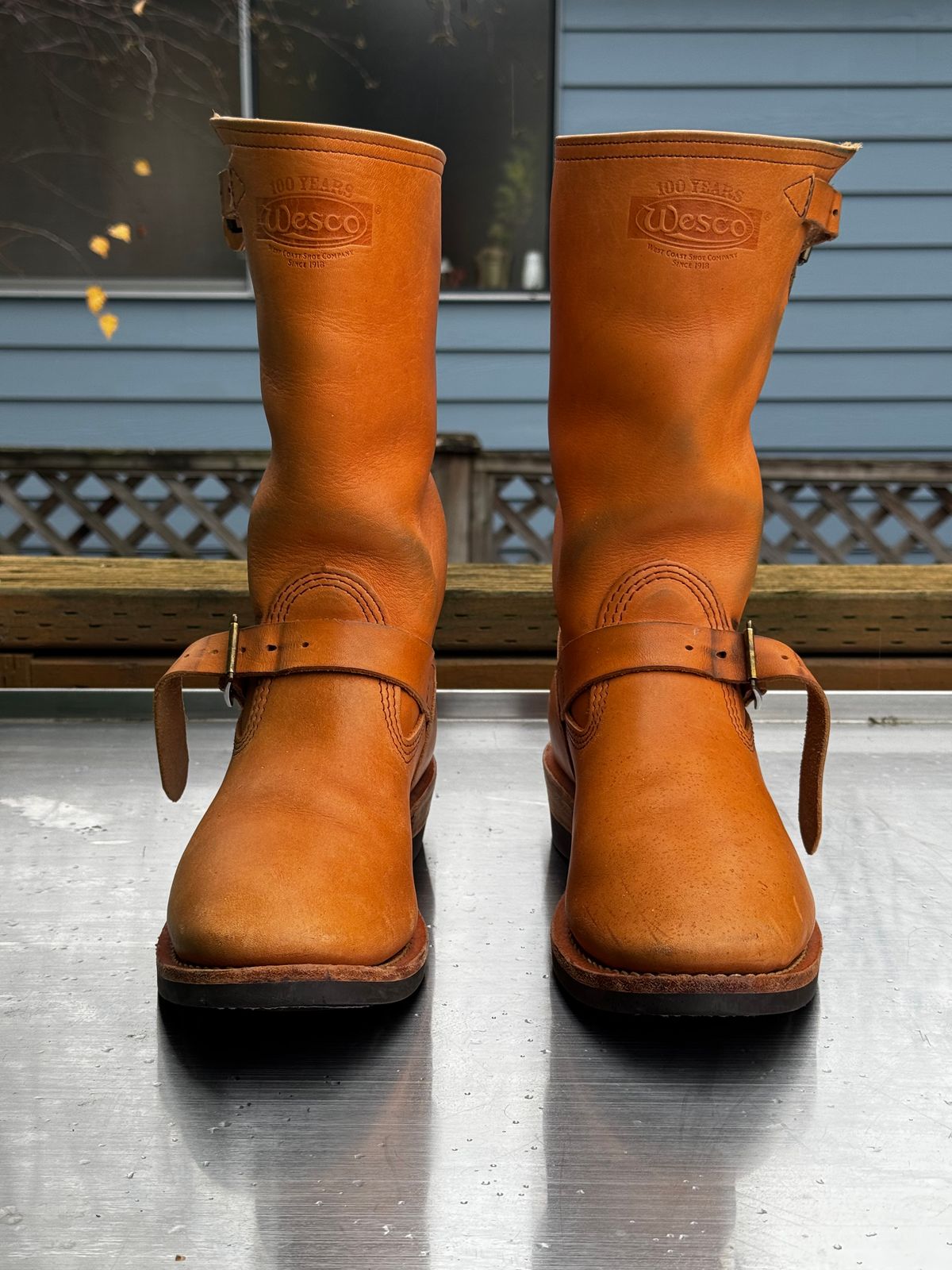 Photo by Doug on December 3, 2025 of the Wesco x S&S Van Cleef III in Horween Natural Essex.