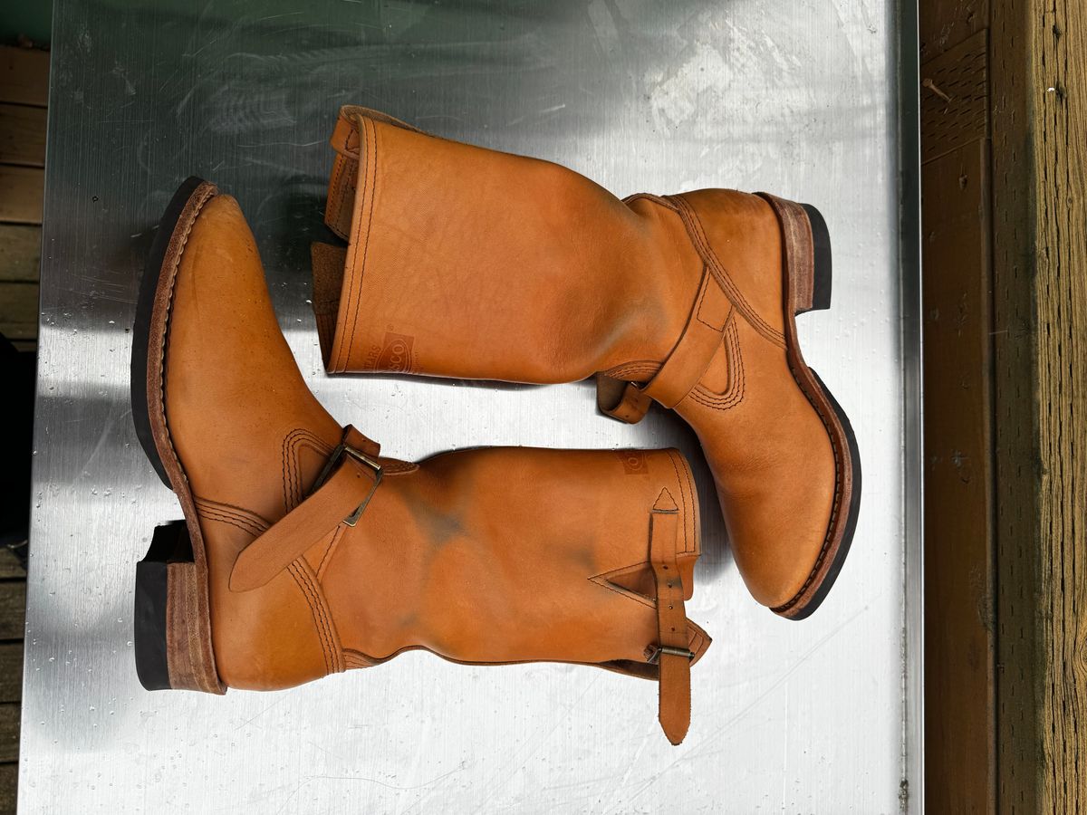 Photo by Doug on December 3, 2025 of the Wesco x S&S Van Cleef III in Horween Natural Essex.