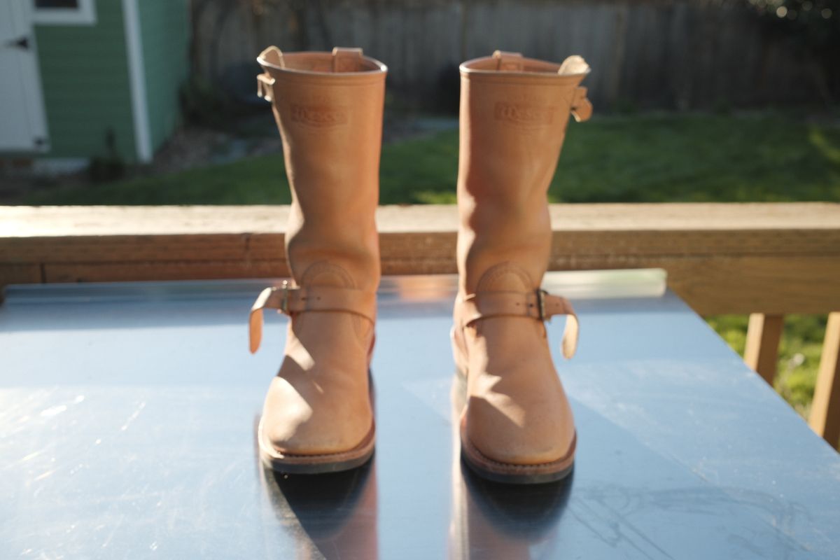 Photo by Doug on March 2, 2026 of the Wesco x S&S Van Cleef III in Horween Natural Essex.