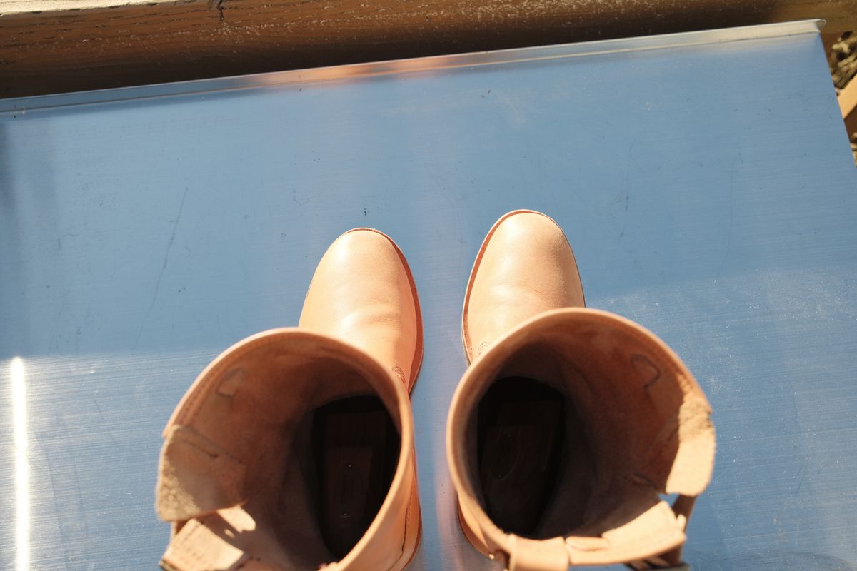 Photo by Doug on March 2, 2026 of the Wesco x S&S Van Cleef III in Horween Natural Essex.