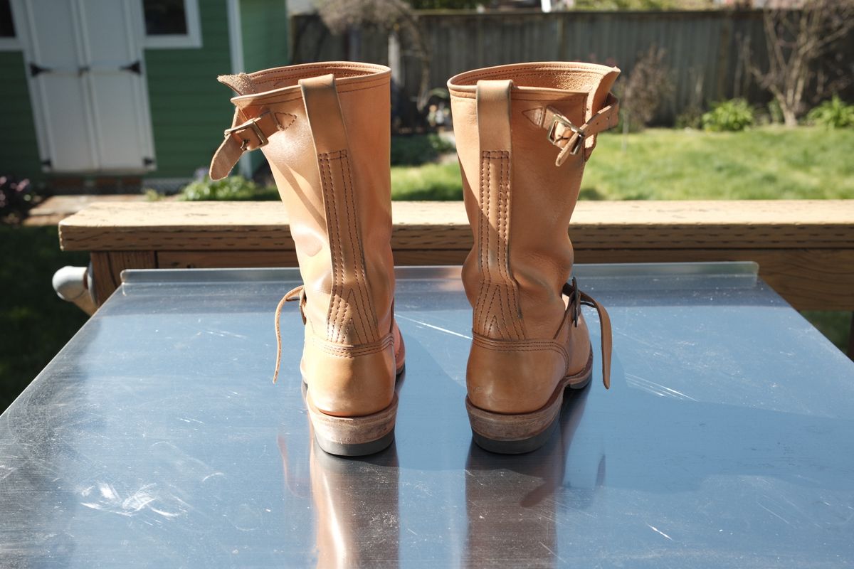 Photo by Doug on April 4, 2026 of the Wesco x S&S Van Cleef III in Horween Natural Essex.