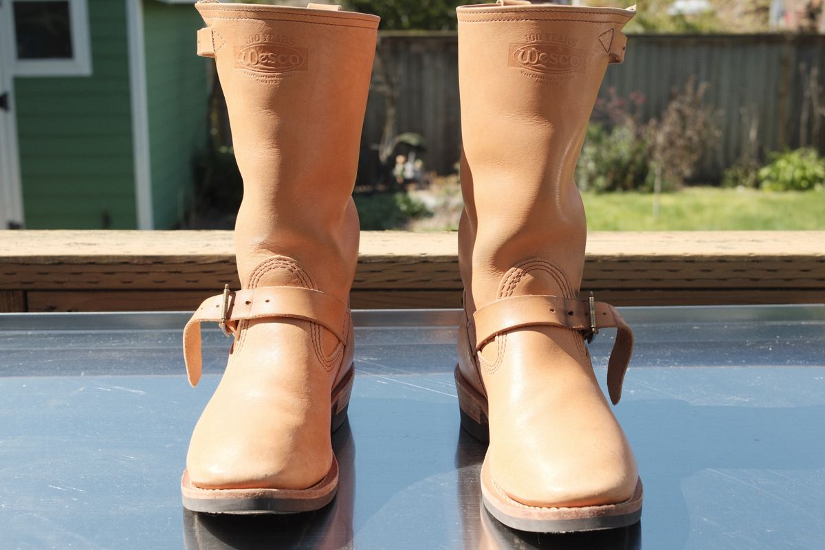 Photo by Doug on April 4, 2026 of the Wesco x S&S Van Cleef III in Horween Natural Essex.