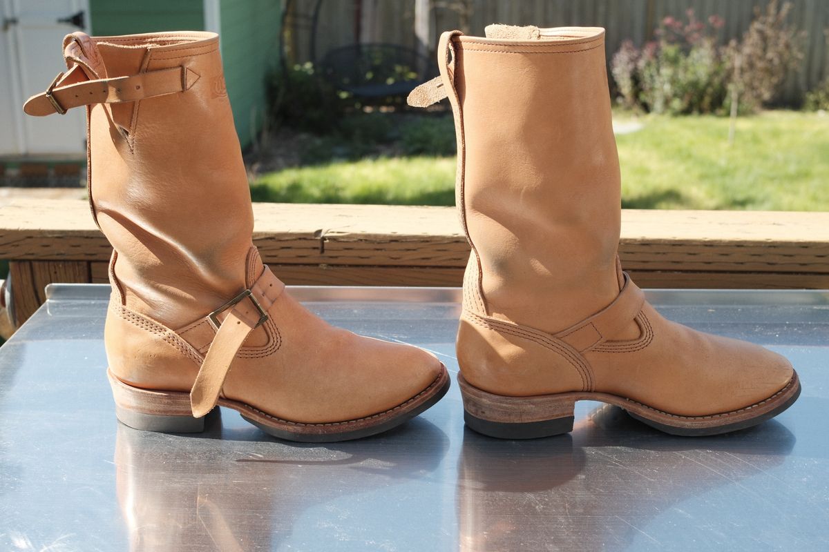 Photo by Doug on April 4, 2026 of the Wesco x S&S Van Cleef III in Horween Natural Essex.