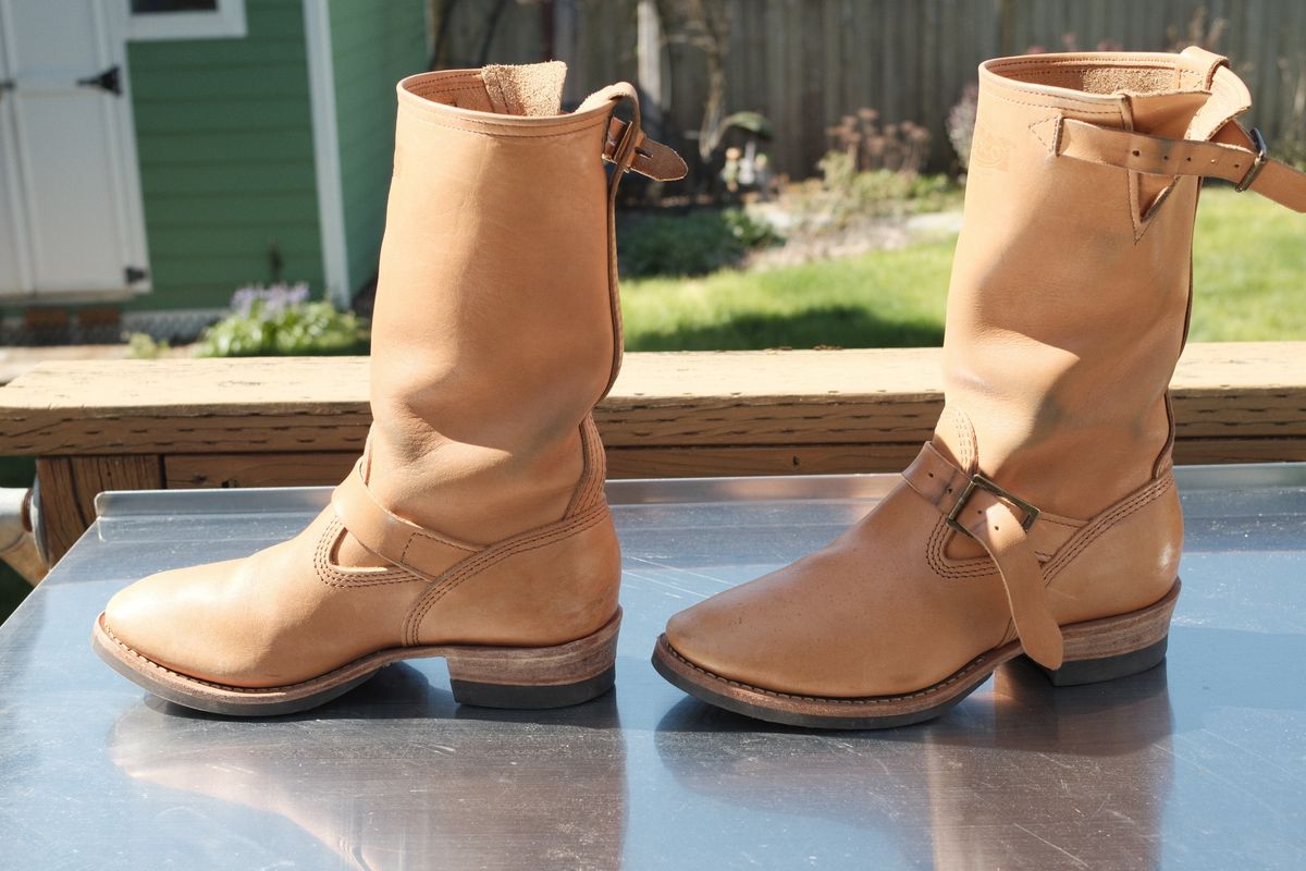 Photo by Doug on April 4, 2026 of the Wesco x S&S Van Cleef III in Horween Natural Essex.