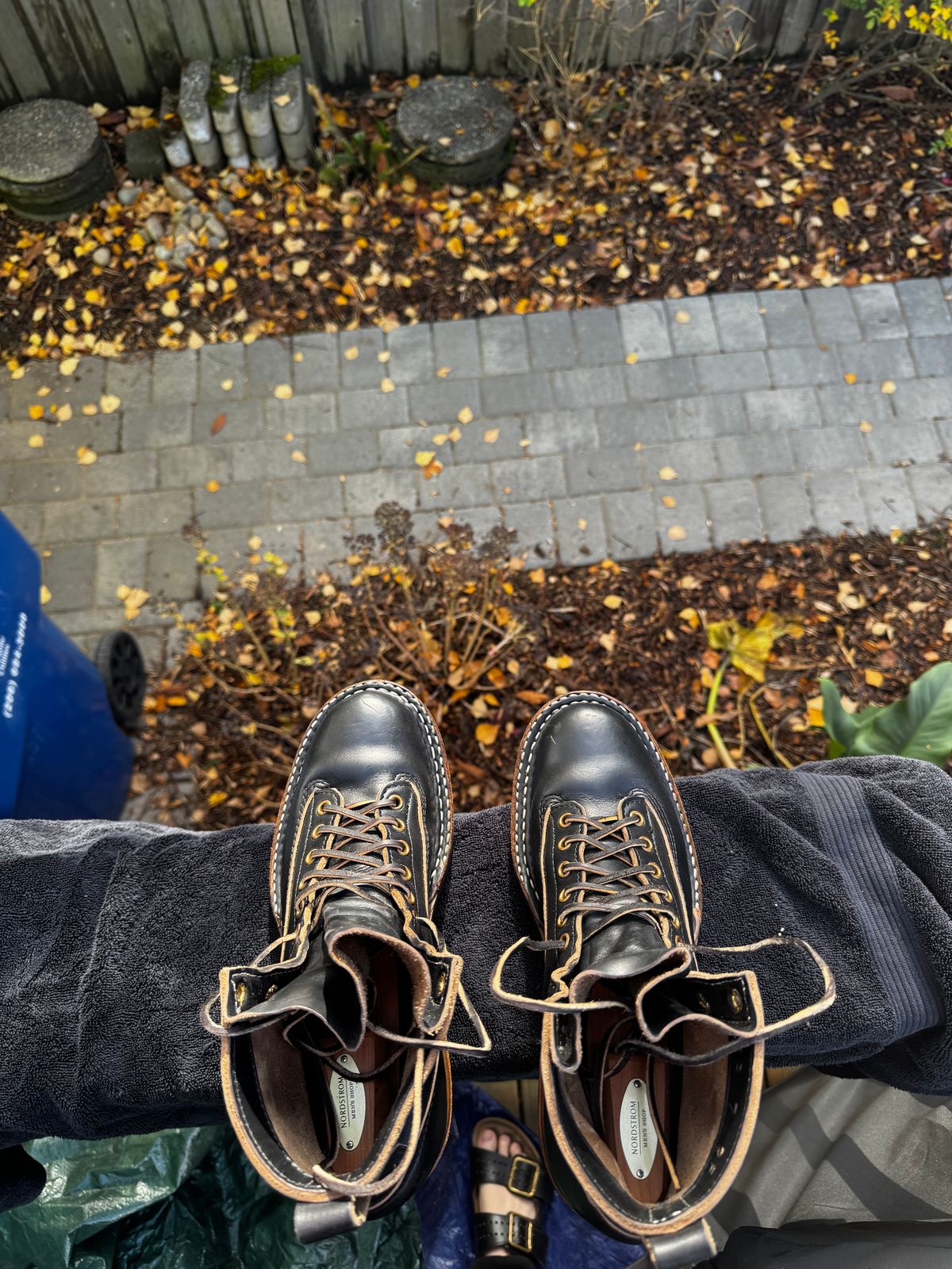 Photo by Doug on November 2, 2025 of the White's 350 Cutter in Horween Black Chromexcel.