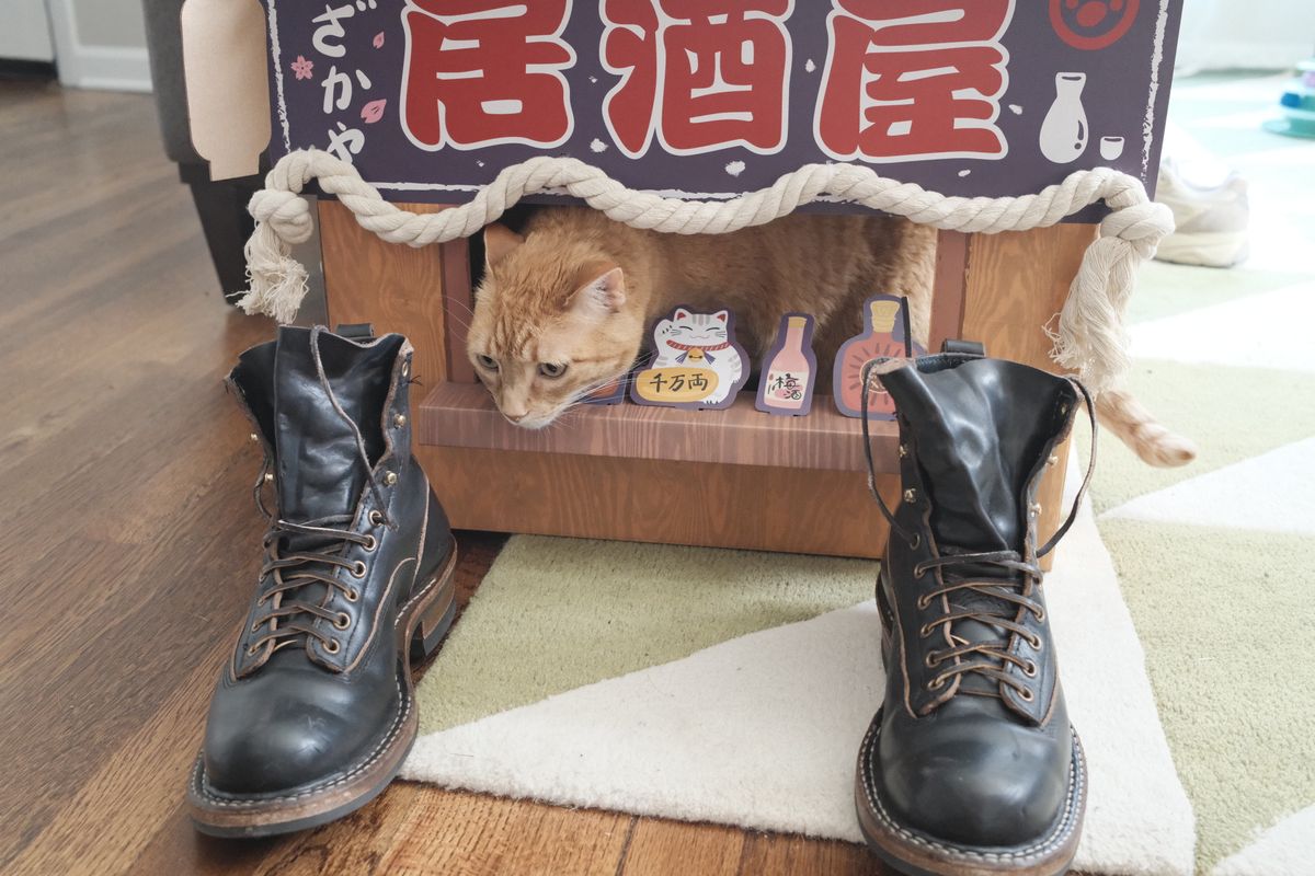 Photo by Doug on April 4, 2026 of the White's 350 Cutter in Horween Black Chromexcel.