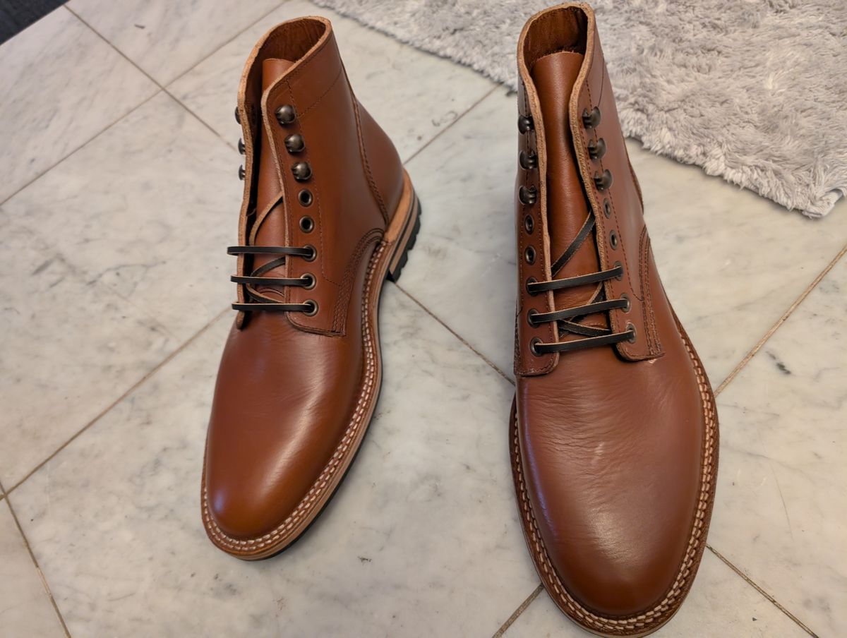 Photo by Ztephen on December 9, 2025 of the Parkhurst The Allen in Tempesti Cognac Teacore Veg Tan.