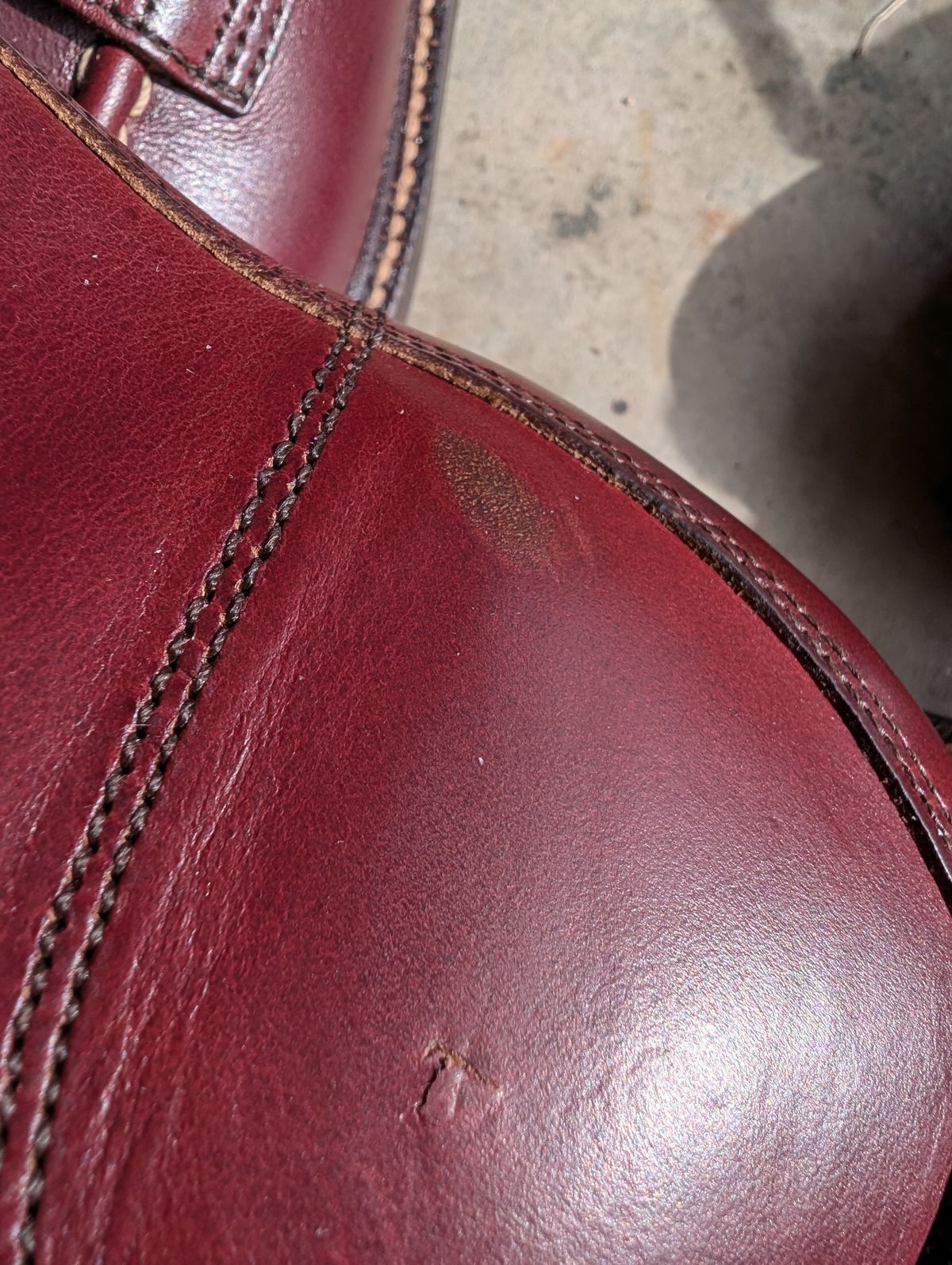 Photo by Ztephen on December 22, 2025 of the Grant Stone Brass Boot in Horween Color 8 Chromexcel.