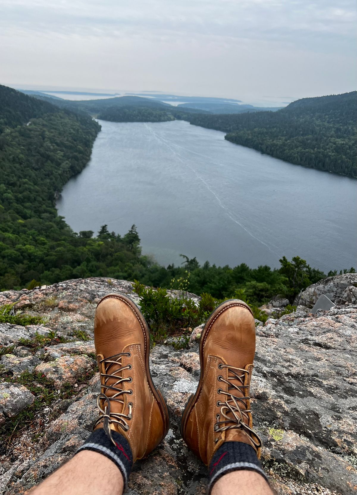 Photo by outlier on July 31, 2025 of the Truman Plain Toe Boot in British Tan Grizzly.