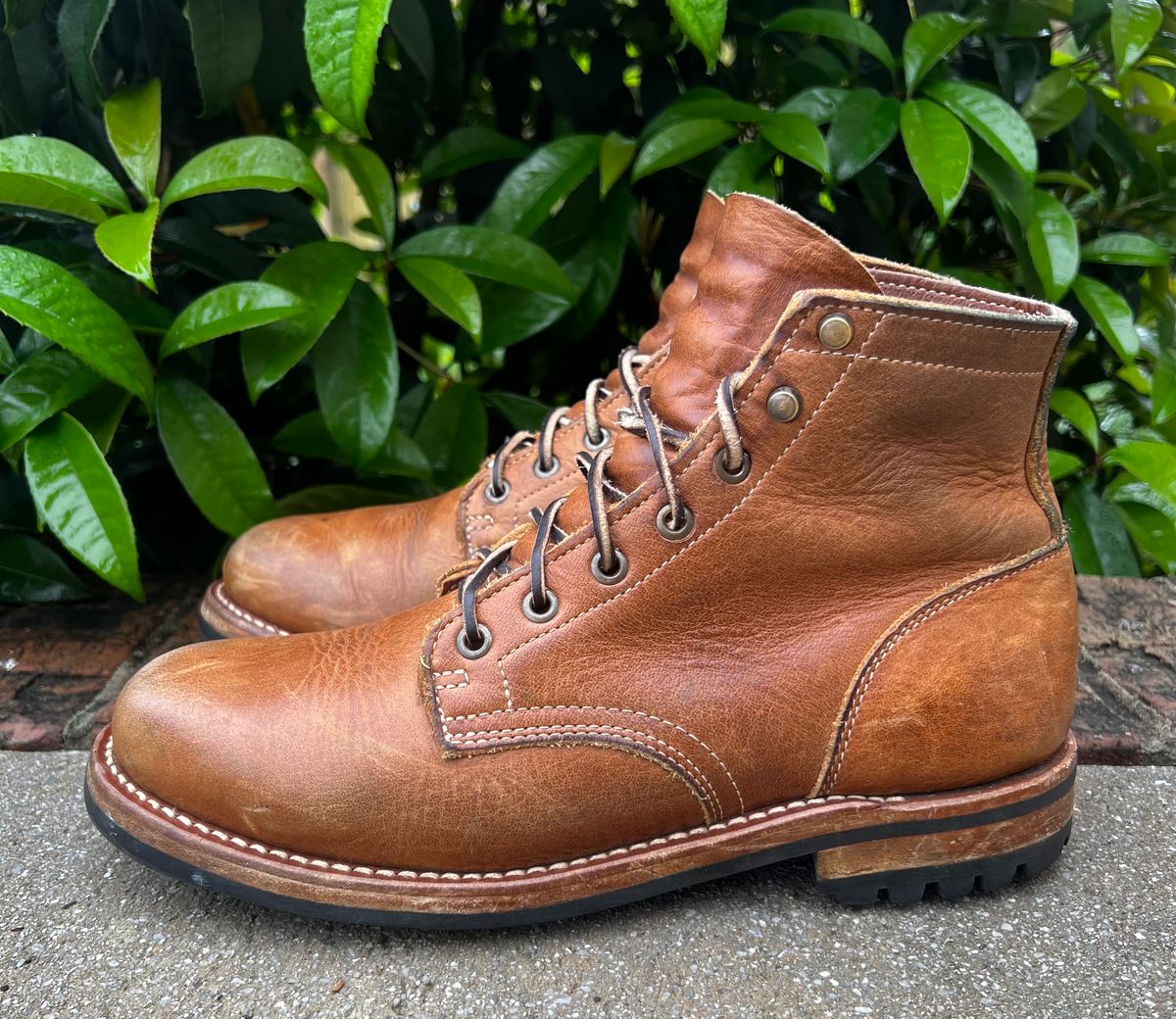 Photo by outlier on April 26, 2026 of the Truman Plain Toe Boot in British Tan Grizzly.