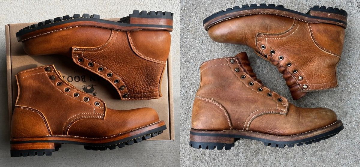 Photo by outlier on June 27, 2026 of the Truman Plain Toe Boot in British Tan Grizzly.