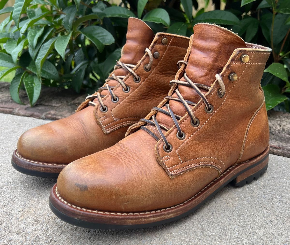 Photo by outlier on June 27, 2026 of the Truman Plain Toe Boot in British Tan Grizzly.