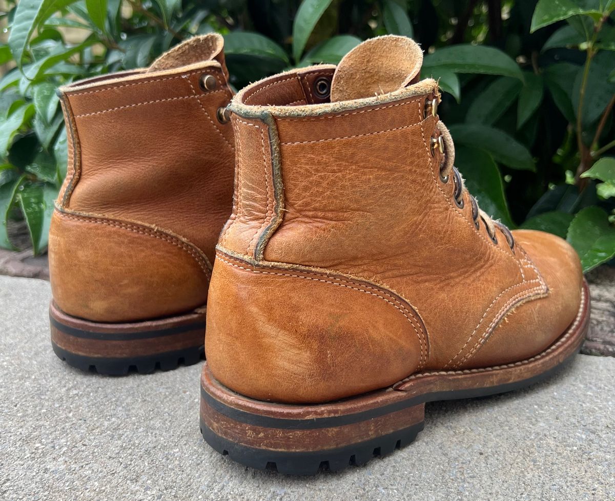 Photo by outlier on June 27, 2026 of the Truman Plain Toe Boot in British Tan Grizzly.