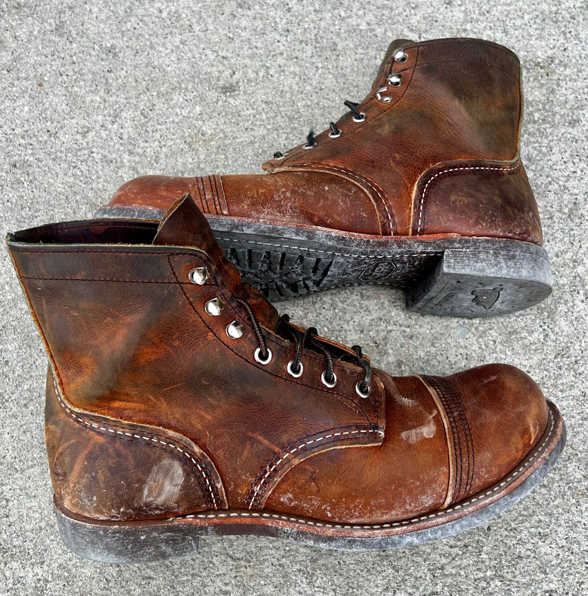 Photo by outlier on September 25, 2025 of the Red Wing Iron Ranger in S.B. Foot Copper Rough and Tough.