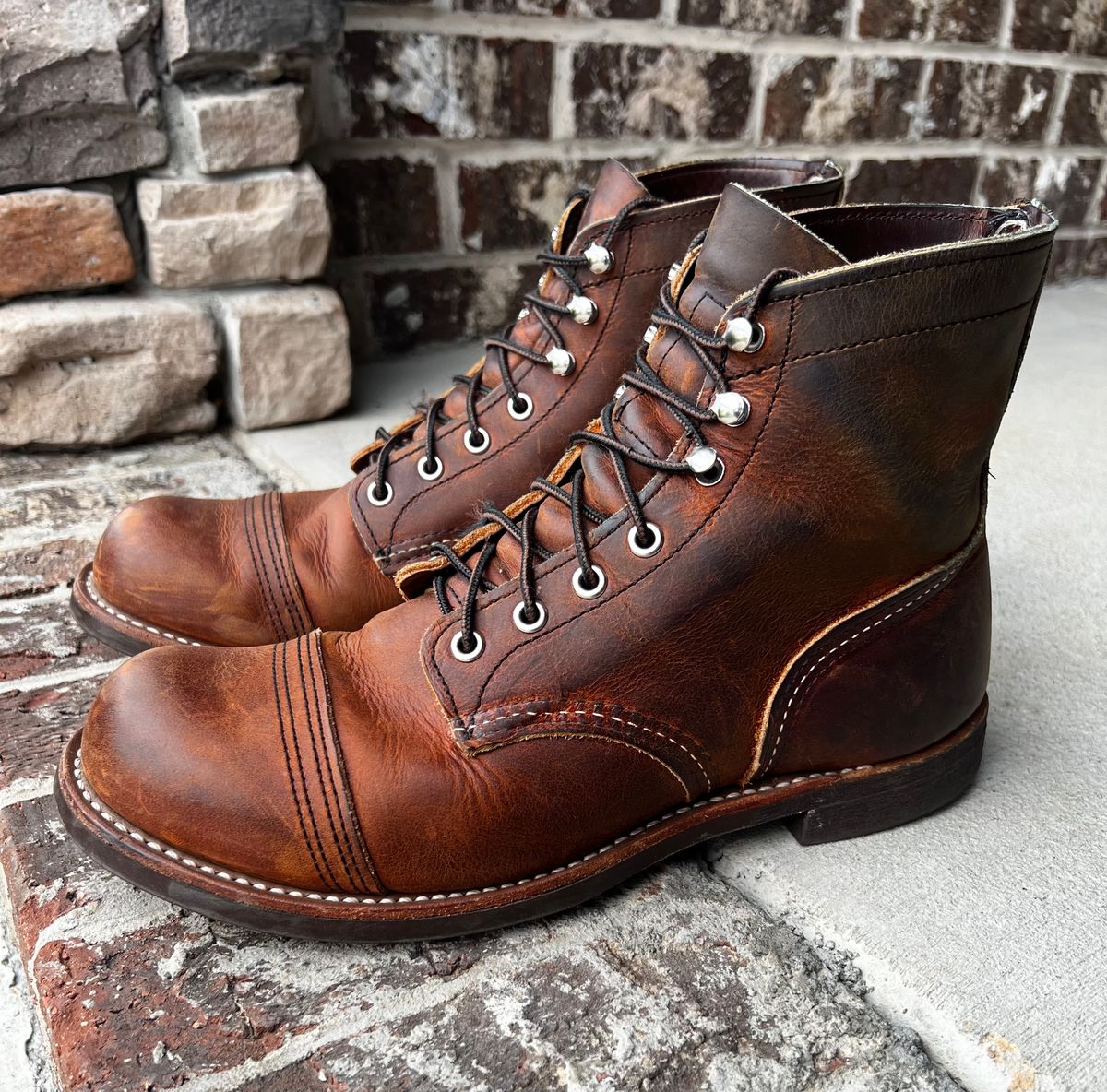 Photo by outlier on March 30, 2026 of the Red Wing Iron Ranger in S.B. Foot Copper Rough and Tough.