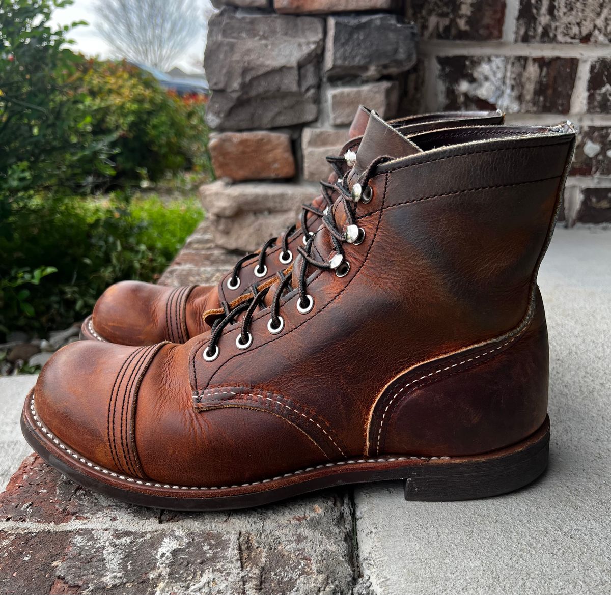 Photo by outlier on March 30, 2026 of the Red Wing Iron Ranger in S.B. Foot Copper Rough and Tough.