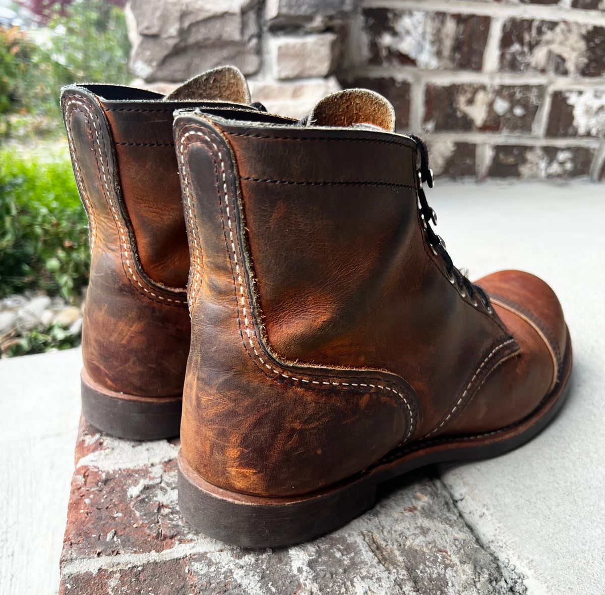 Photo by outlier on March 30, 2026 of the Red Wing Iron Ranger in S.B. Foot Copper Rough and Tough.