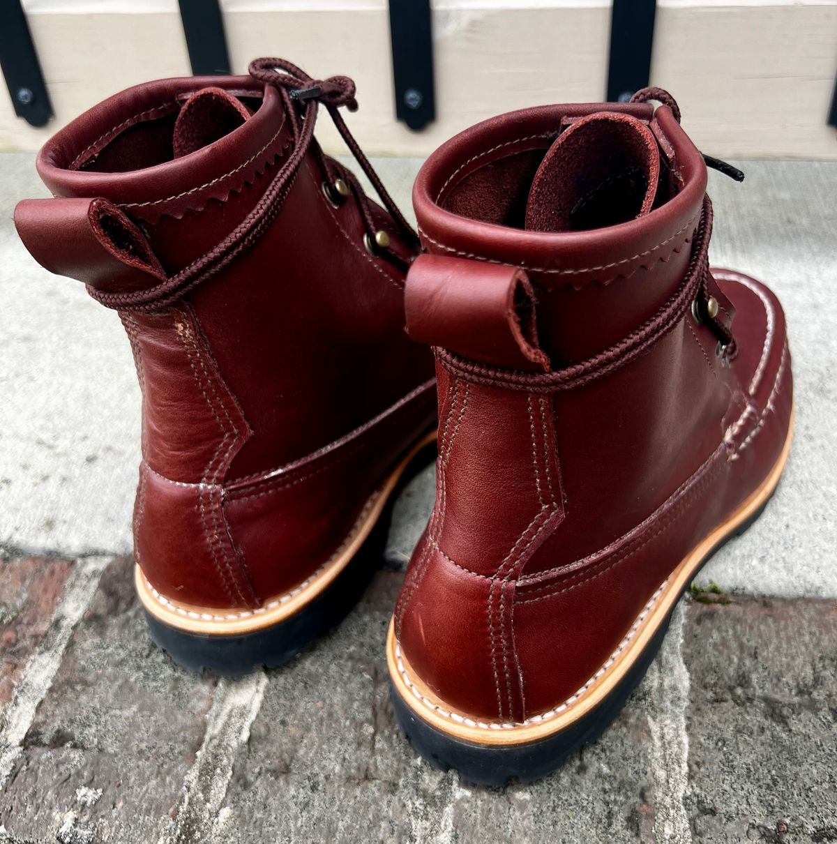 Photo by outlier on August 10, 2025 of the Russell Moccasin Co. Backcountry in Full-Grain Timberjack.