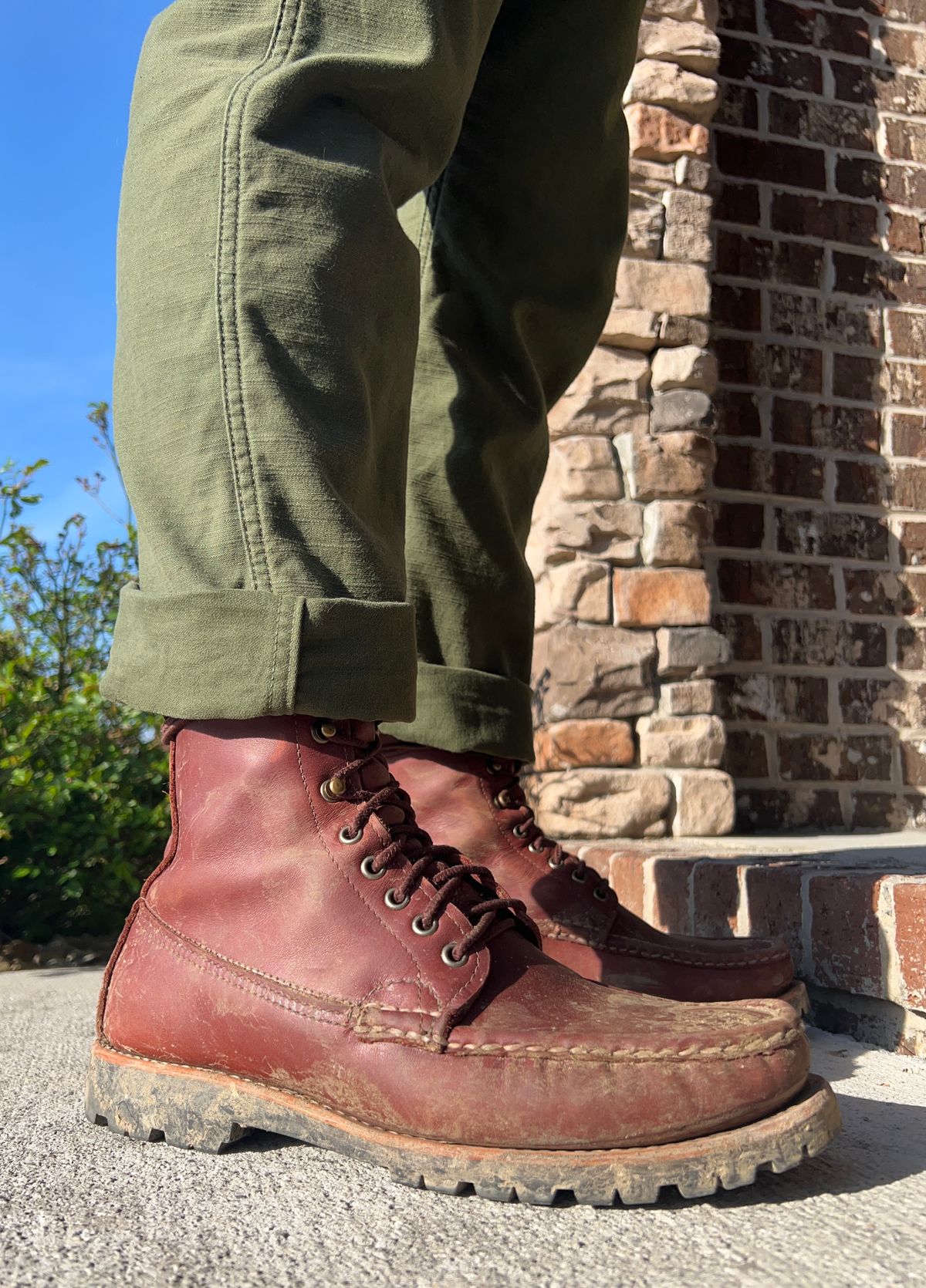 Photo by outlier on March 14, 2026 of the Russell Moccasin Co. Backcountry in Full-Grain Timberjack.