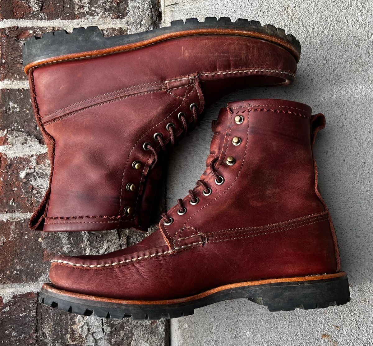 Photo by outlier on April 13, 2026 of the Russell Moccasin Co. Backcountry in Full-Grain Timberjack.