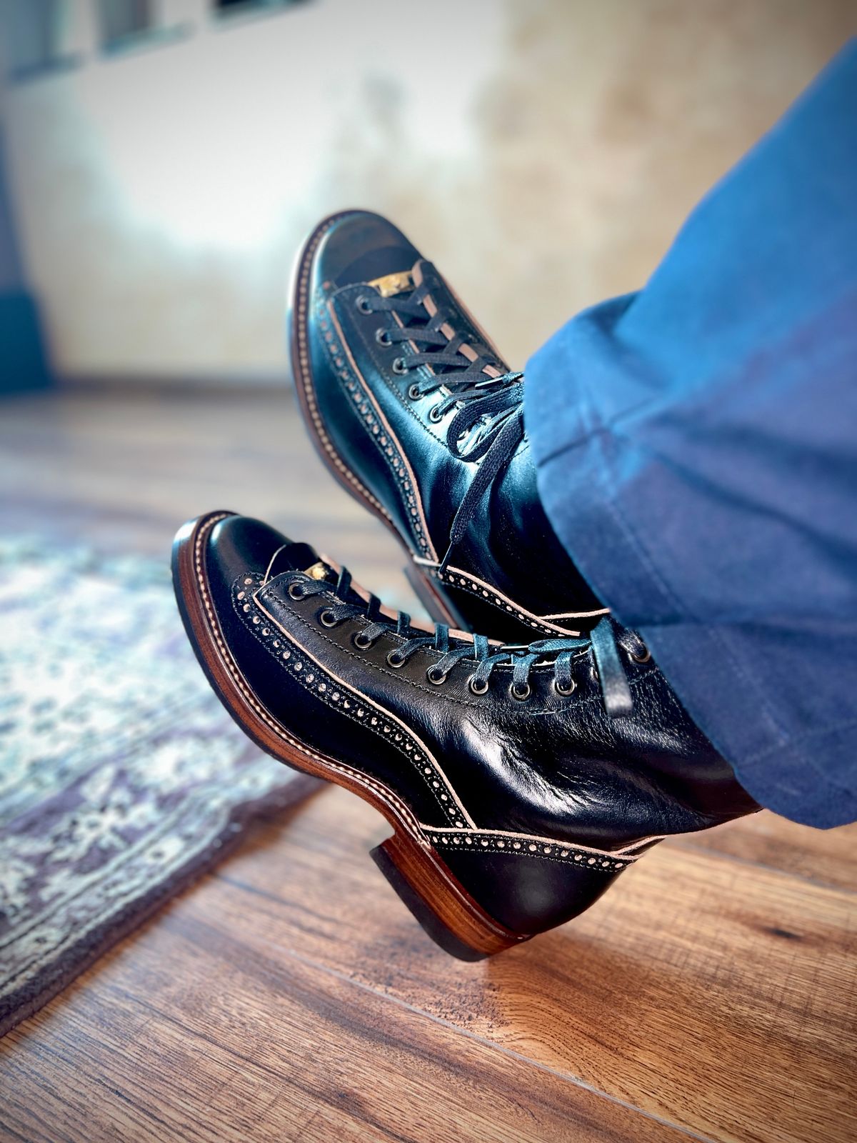 Photo by bashti14 on January 13, 2025 of the Willie's Handmade Boots Monkey Boot in Horween Black Chromexcel.