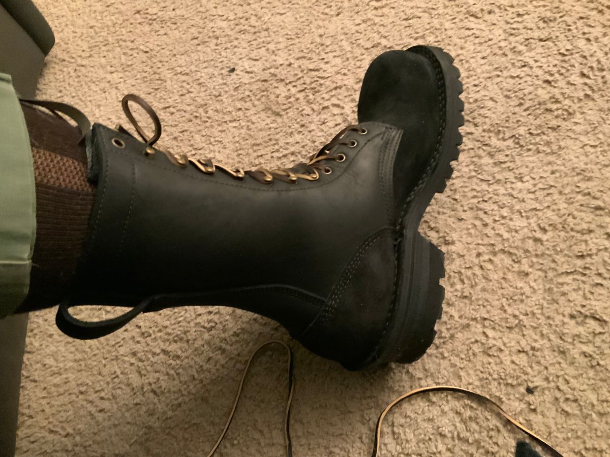 Photo by TN4seasonboot on February 13, 2026 of the JK Boots Superduty in Black Roughout & Black Calf.