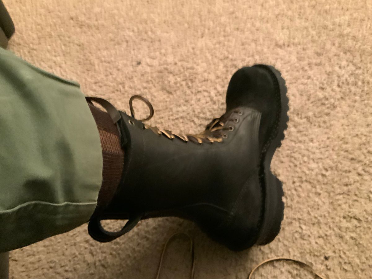 Photo by TN4seasonboot on February 13, 2026 of the JK Boots Superduty in Black Roughout & Black Calf.